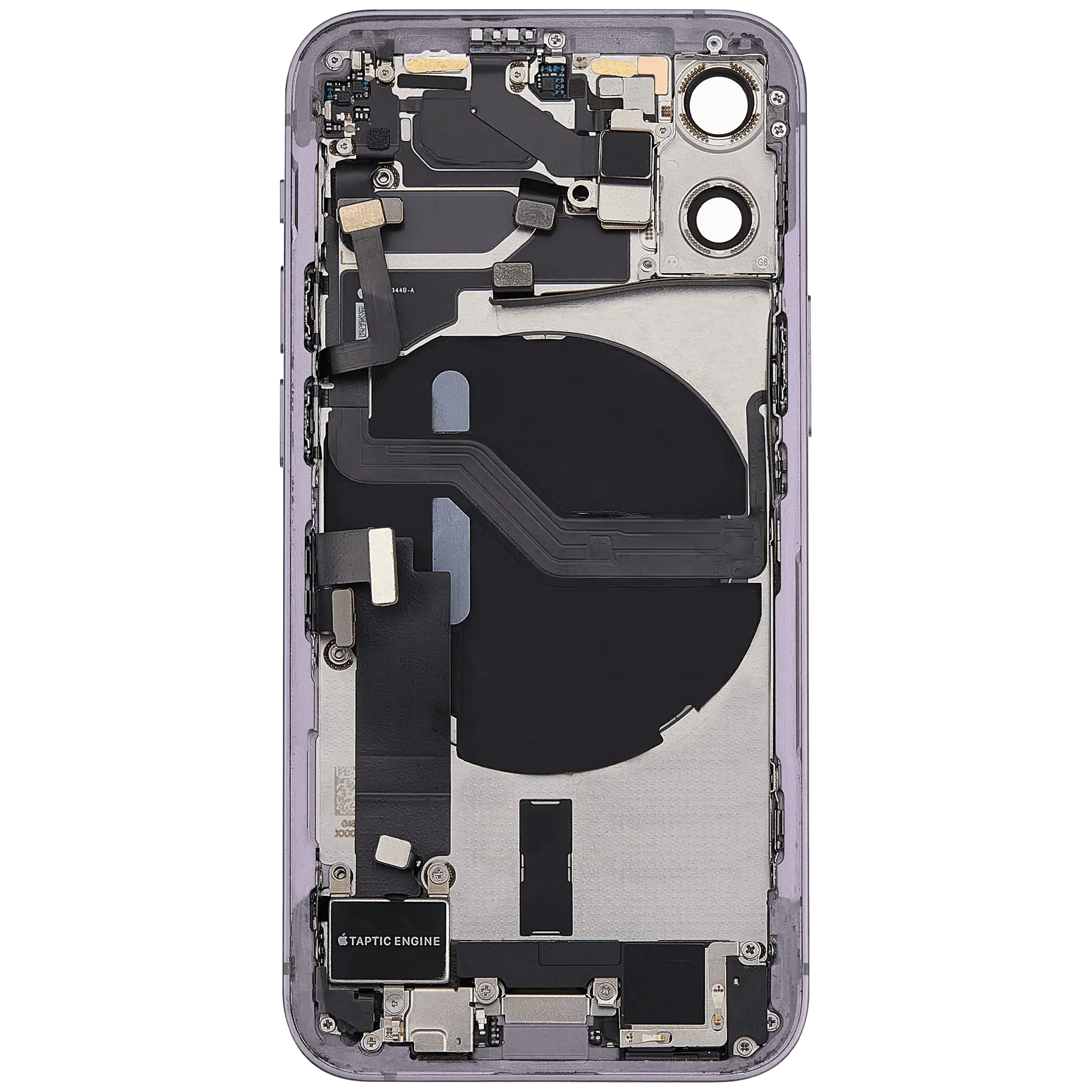 Back Housing W/ Charging Port Flex & Small Parts For iPhone 12 Mini (US Version) (Pull) (Purple)