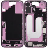 Mid-Frame Housing W/ Charging Port Flex & Small Parts For iPhone 16 Plus (US Version) (Pull) (Pink)