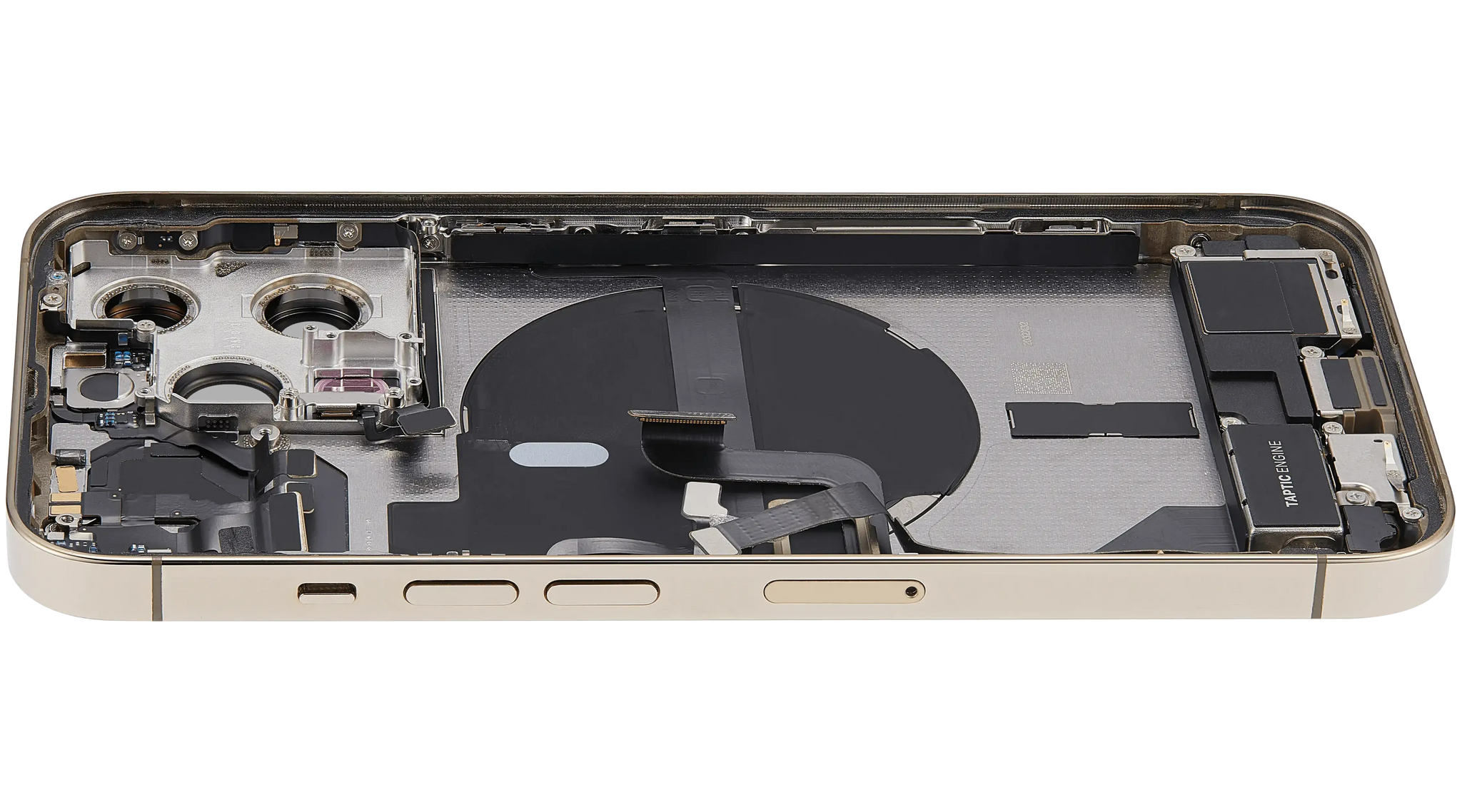 Back Housing W/ Charging Port Flex & Small Parts For iPhone 13 Pro (EU / Global Version) (Used OEM) (Pull) (Gold)