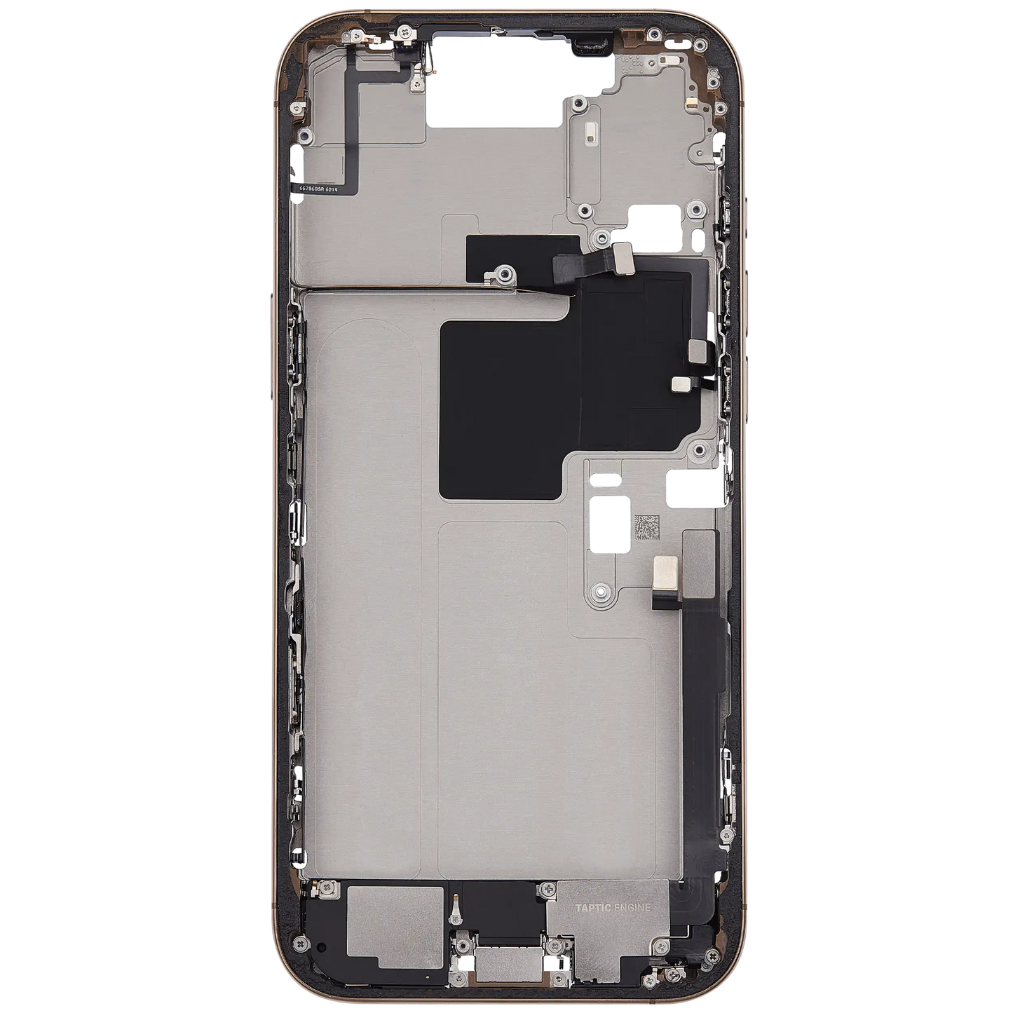 Mid-Frame Housing W/ Charging Port Flex & Small Parts For iPhone 16 Pro Max (US Version) (Pull) (Desert Titanium)