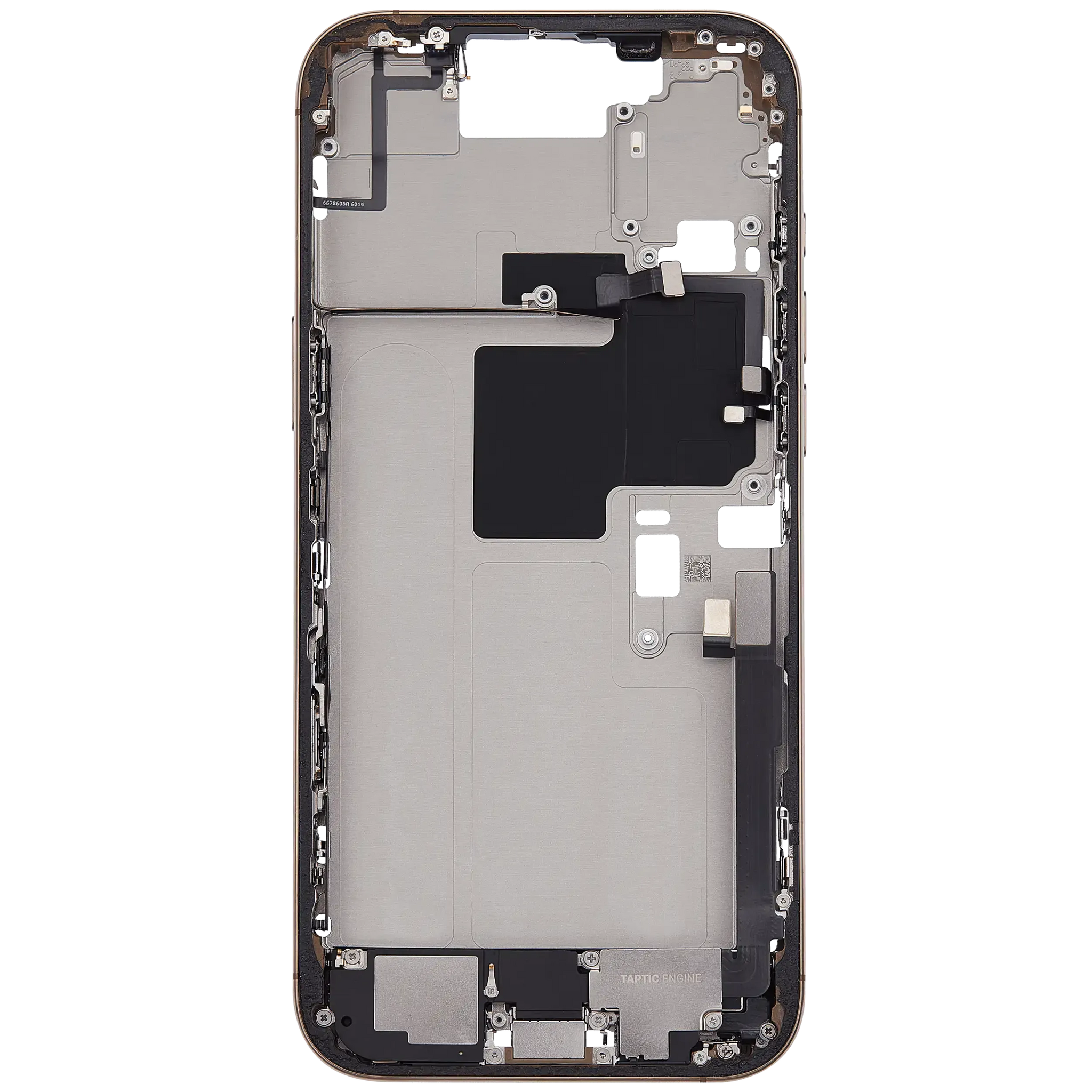 Mid-Frame Housing W/ Charging Port Flex & Small Parts For iPhone 16 Pro Max (US Version) (Pull) (Desert Titanium)
