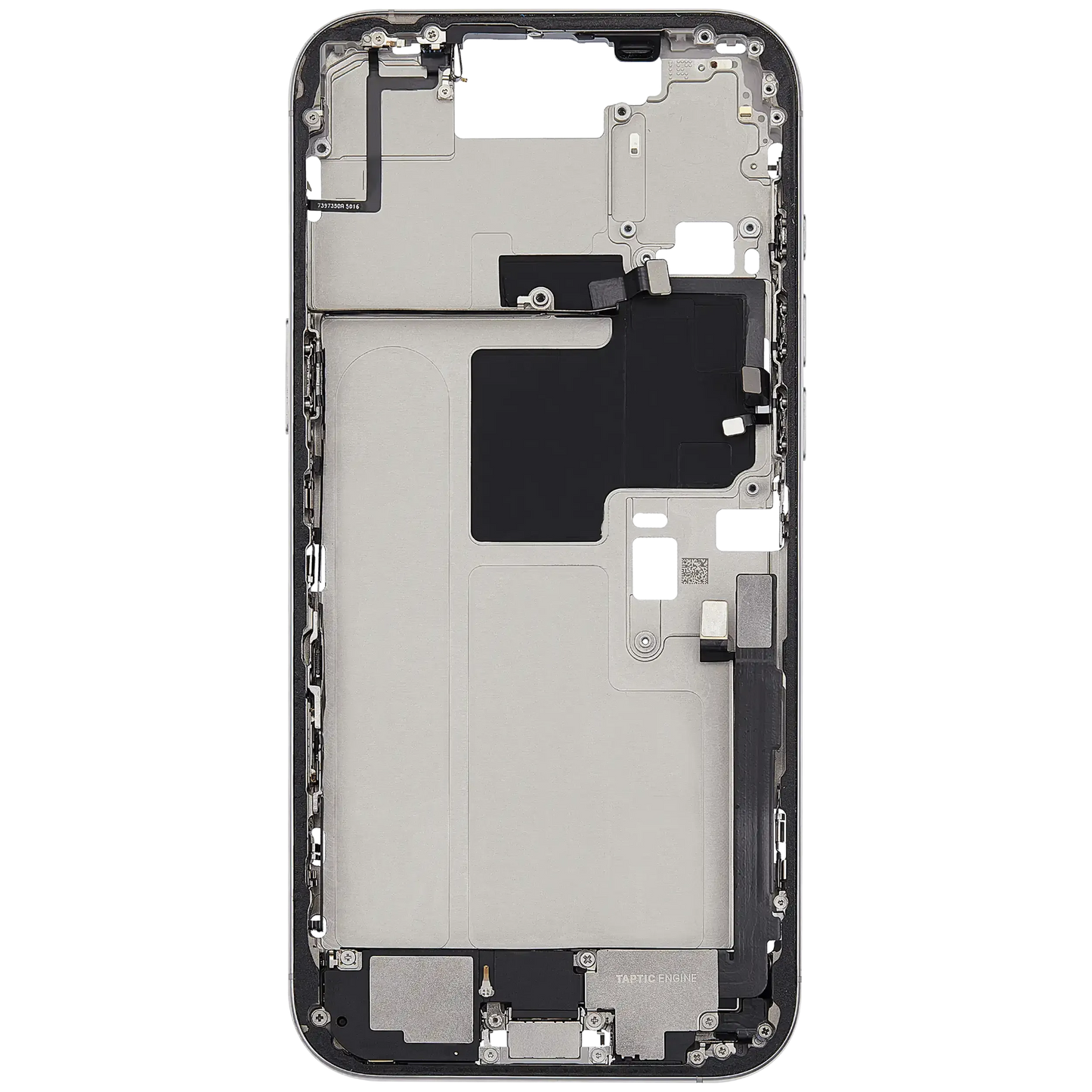 Mid-Frame Housing W/ Charging Port Flex & Small Parts For iPhone 16 Pro Max (US Version) (Pull) (White Titanium)