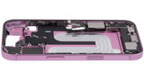 Mid-Frame Housing W/ Charging Port Flex & Small Parts For iPhone 16 (US Version) (Pull) (Pink)