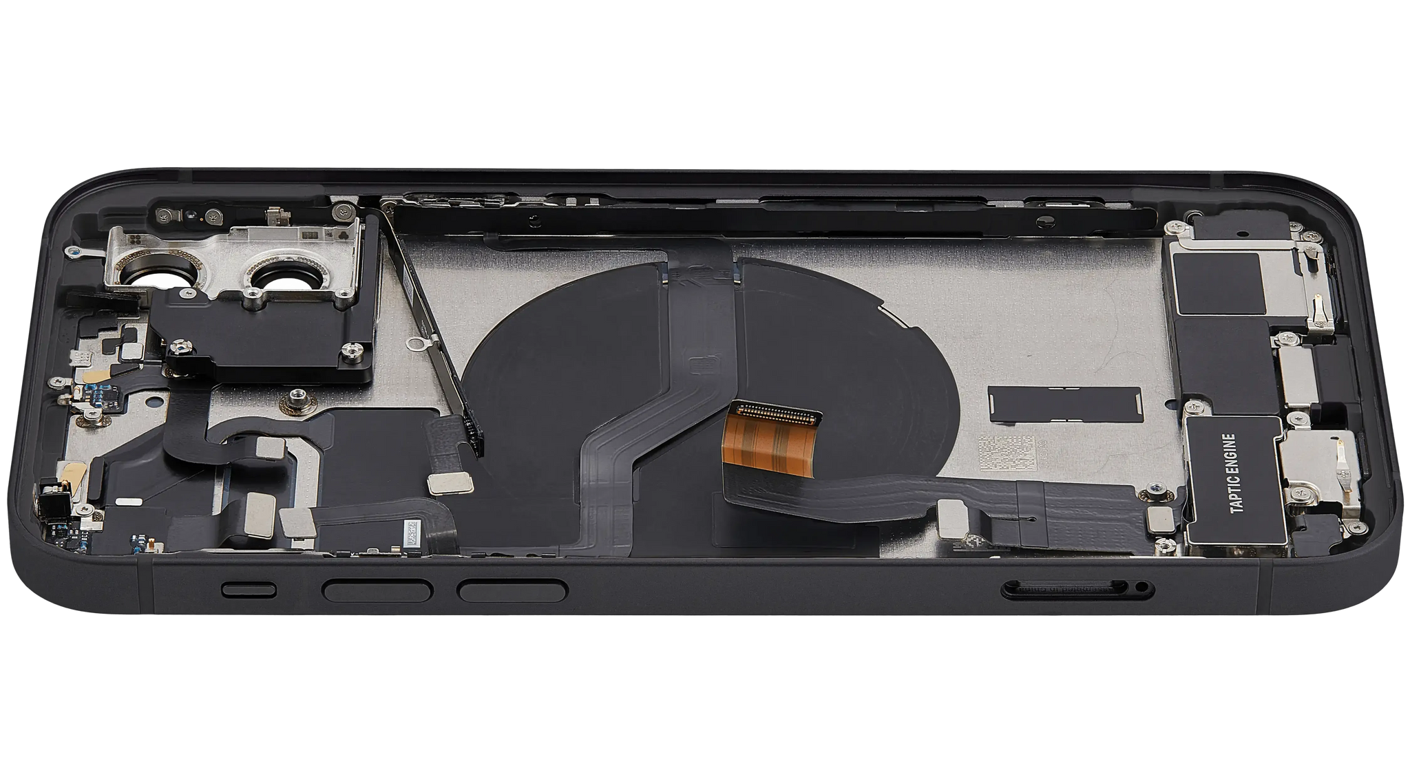 Back Housing W/ Charging Port Flex & Small Parts For iPhone 12 (EU / Global Version) (Used OEM) (Pull) (Black)