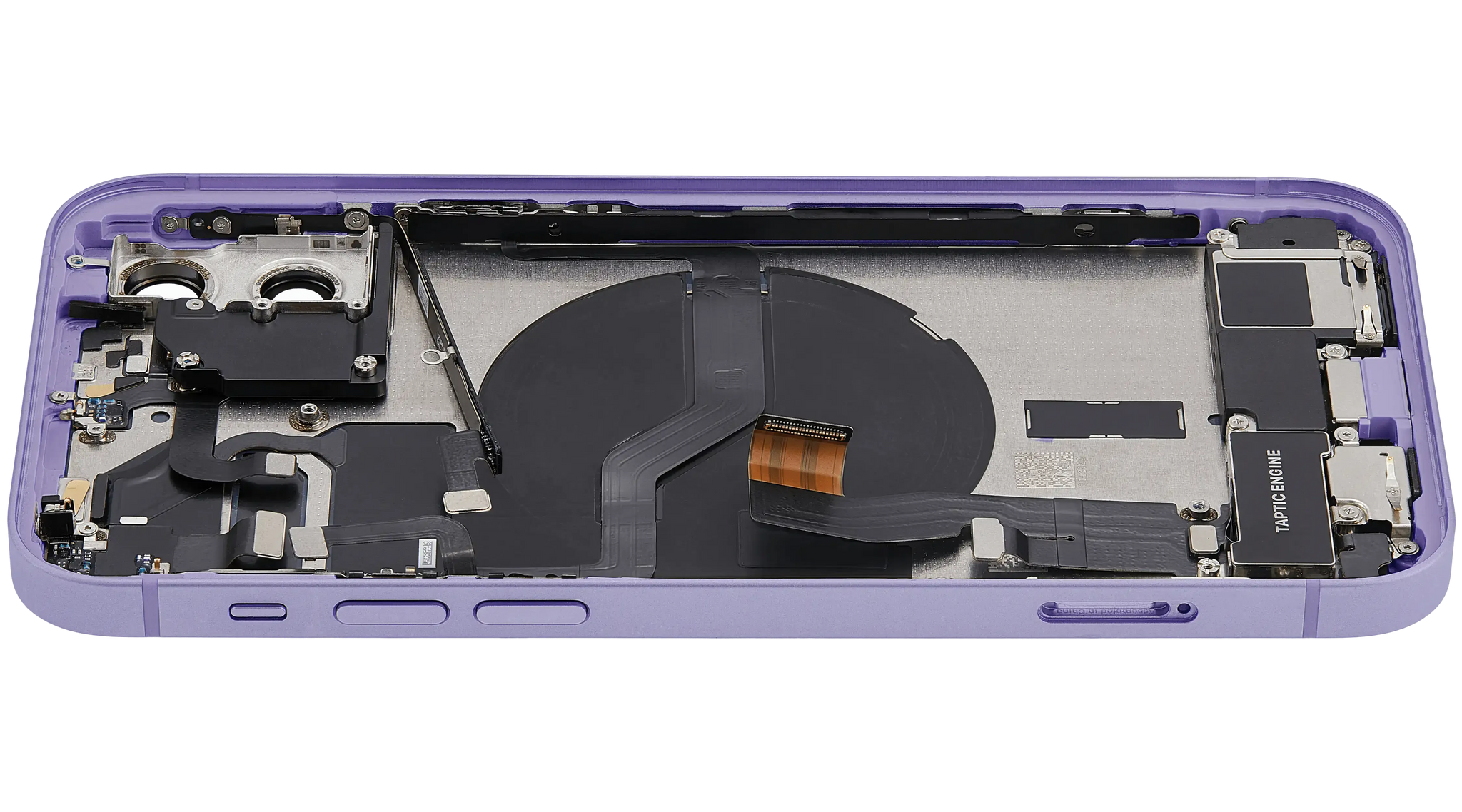 Back Housing W/ Charging Port Flex & Small Parts For iPhone 12 (EU / Global Version) (Used OEM) (Pull) (Purple)