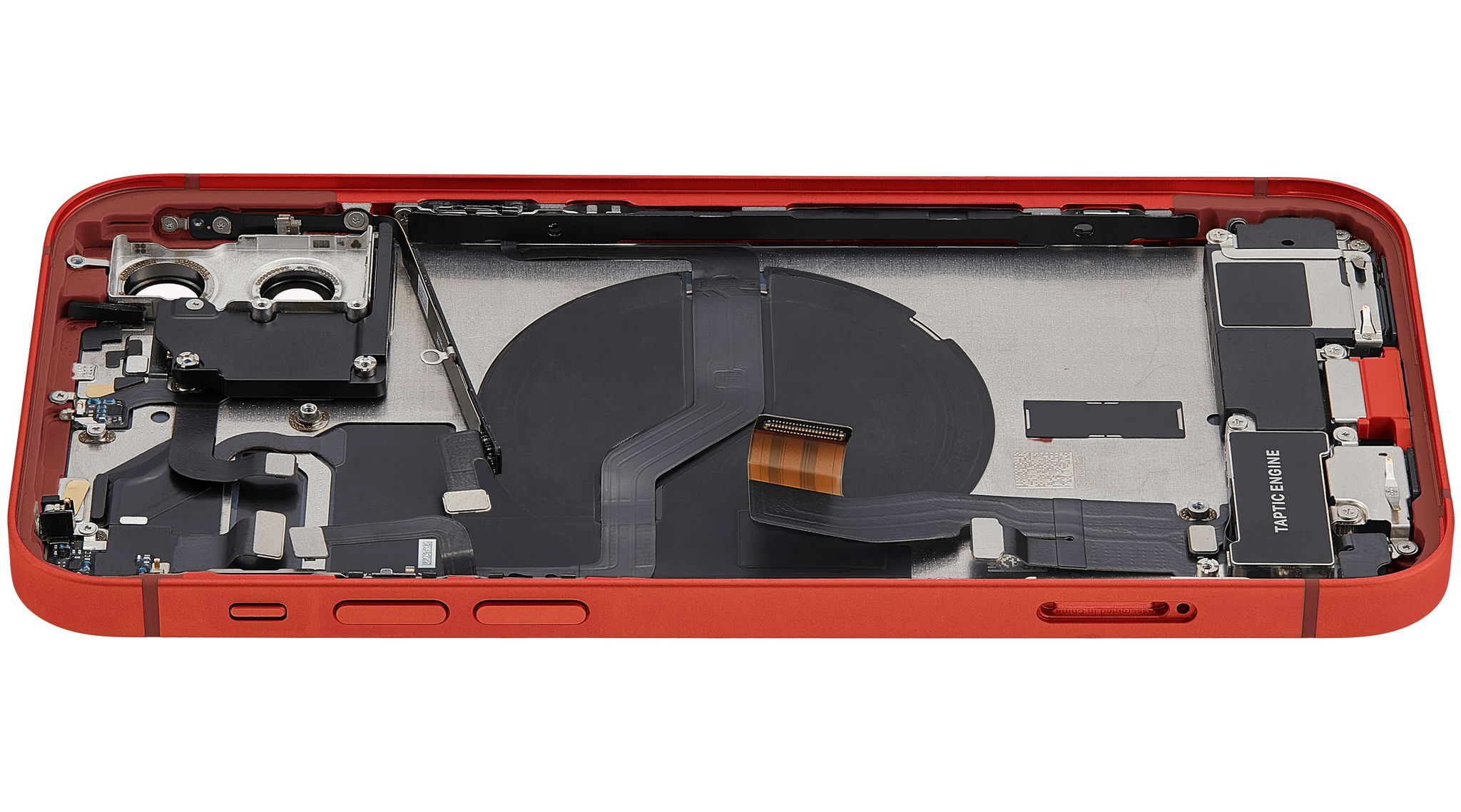Back Housing W/ Charging Port Flex & Small Parts For iPhone 12 (EU / Global Version) (Used OEM) (Pull) (Red)