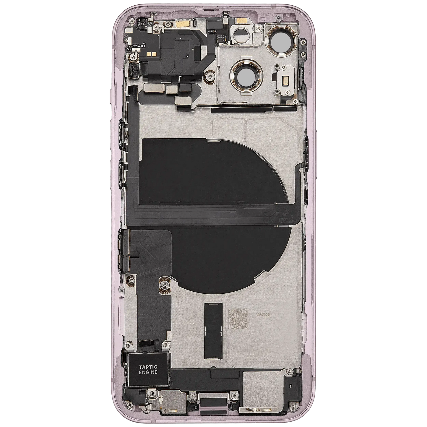 Back Housing W/ Charging Port Flex & Small Parts For iPhone 13 (US Version) (Used OEM) (Pull) (Pink)