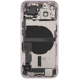 Back Housing W/ Charging Port Flex & Small Parts For iPhone 13 (US Version) (Used OEM) (Pull) (Pink)