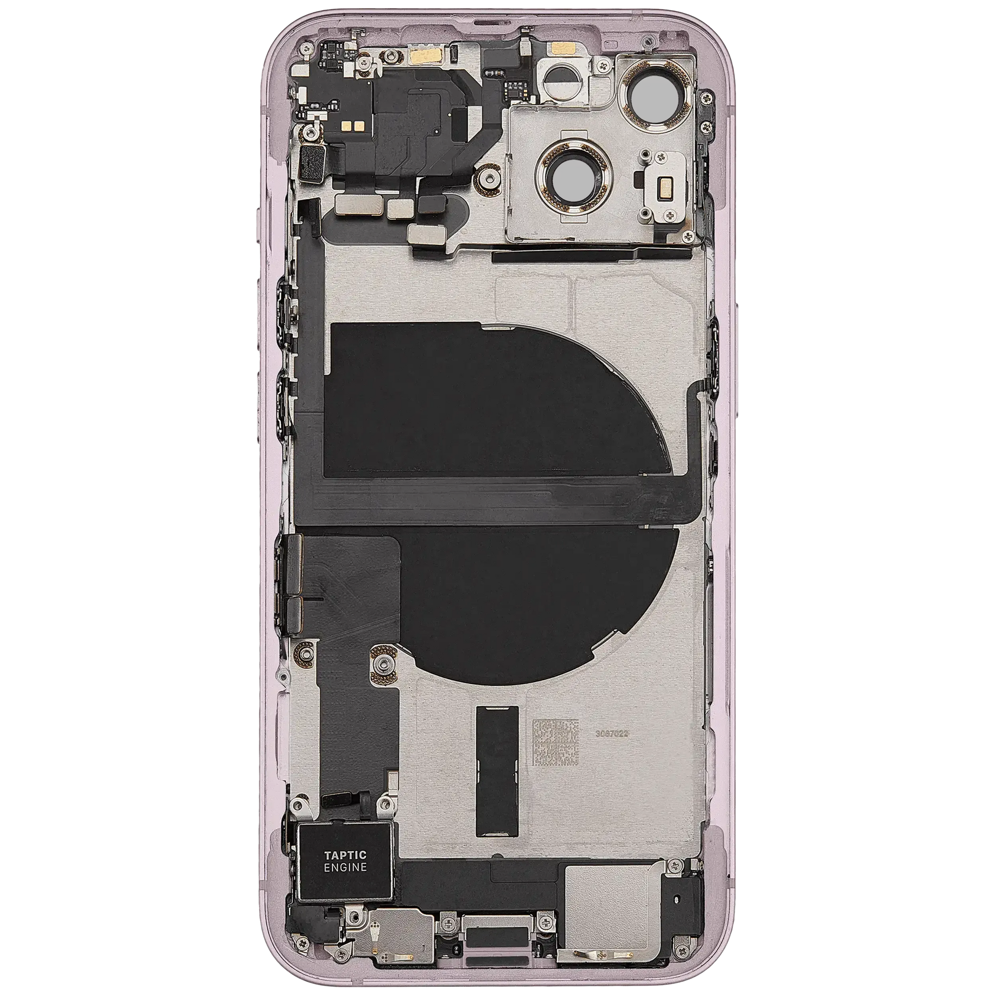 Back Housing W/ Charging Port Flex & Small Parts For iPhone 13 (US Version) (Used OEM) (Pull) (Pink)