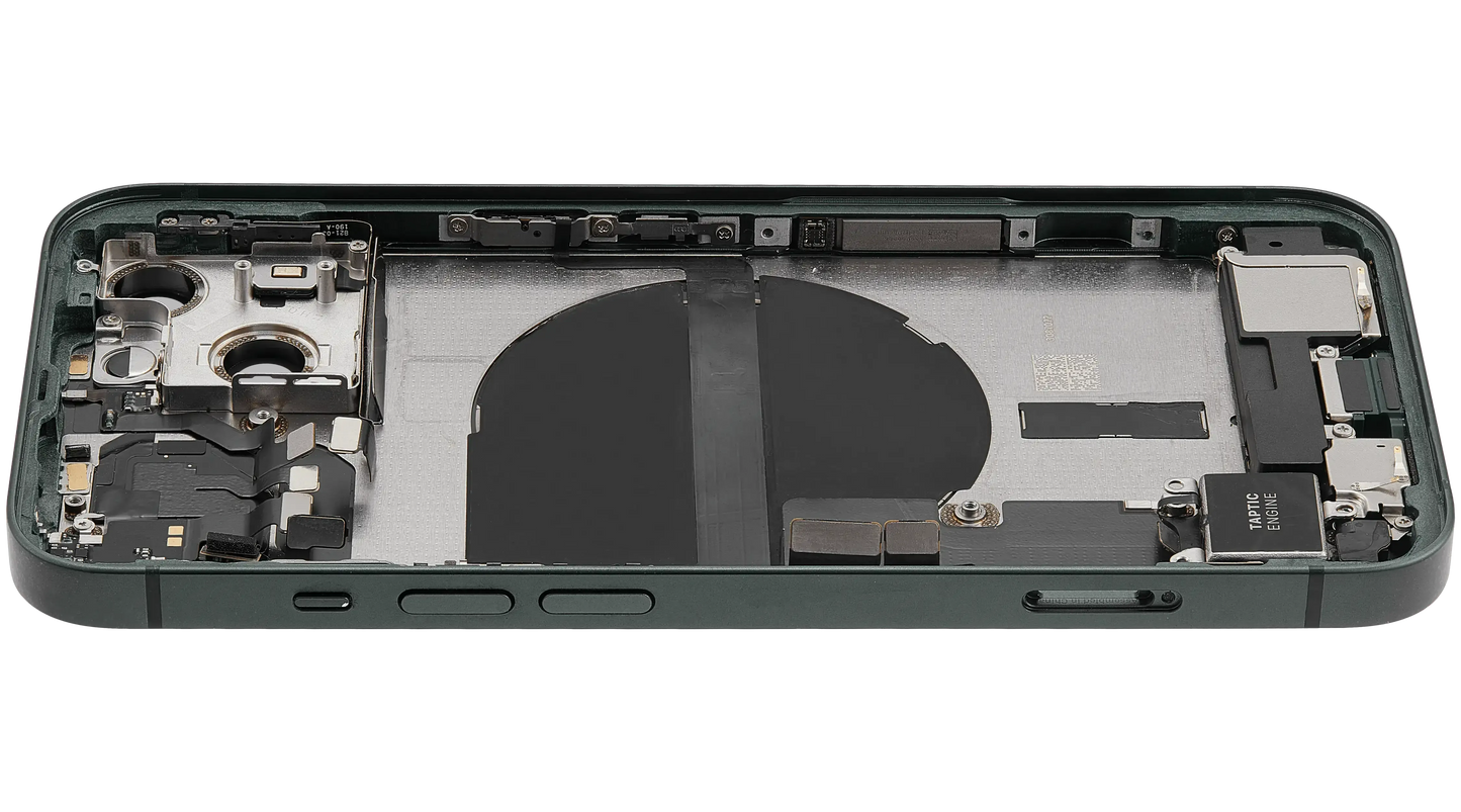 Back Housing W/ Charging Port Flex & Small Parts For iPhone 13 (US Version) (Used OEM) (Pull) (Green)