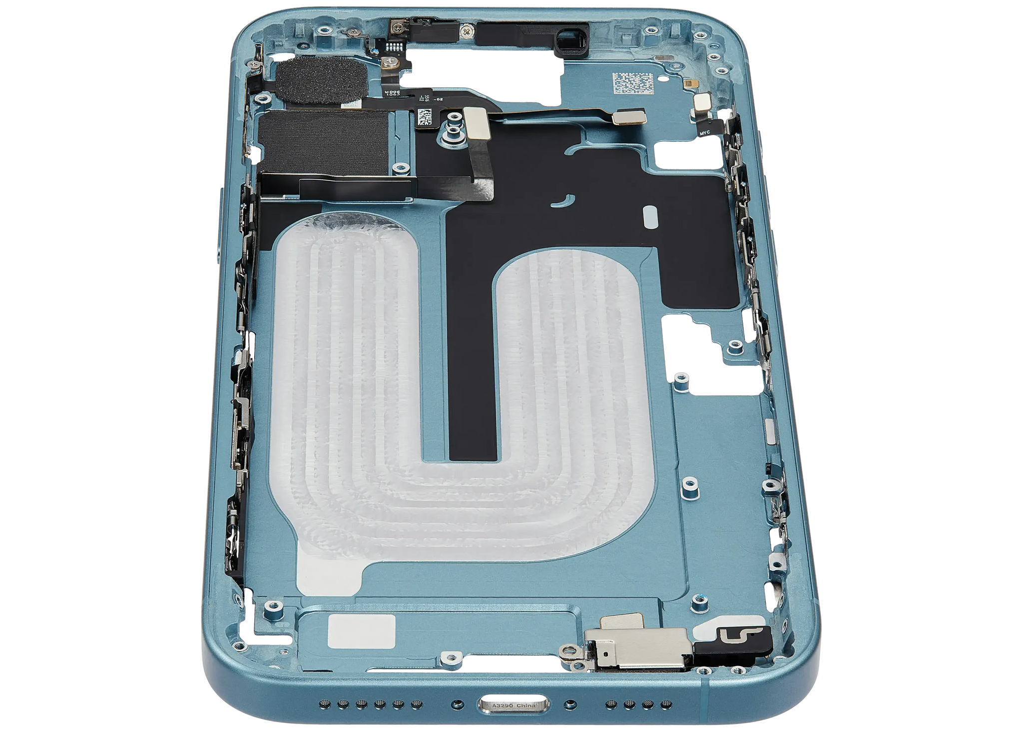Mid-Frame Housing W/ Small Parts For iPhone 16 Plus (EU / Global Version) (Pull) (Teal)