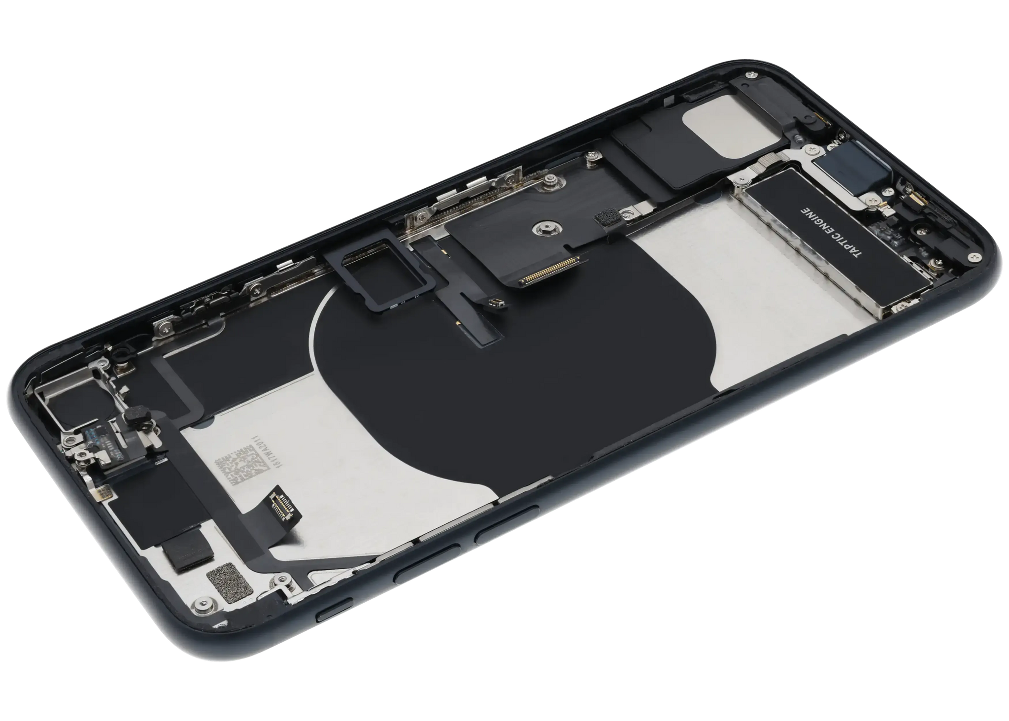 Back Housing W/ Charging Port Flex and Small Components Pre-Installed For iPhone SE (2022) (Used OEM) (Pull) (Midnight)