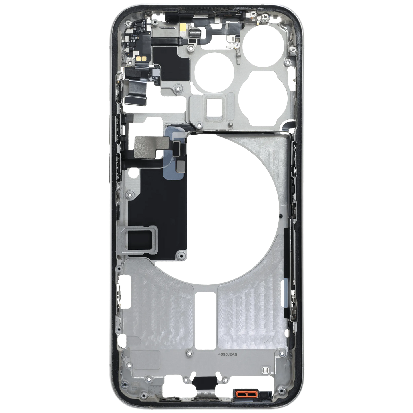Mid-Frame Housing W/ Small Parts For iPhone 15 Pro (EU / Global Version) (Pull) (White Titanium)