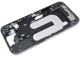 Mid-Frame Housing W/ Charging Port Flex & Small Parts For iPhone 16 (EU / Global Version) (Pull) (Black)