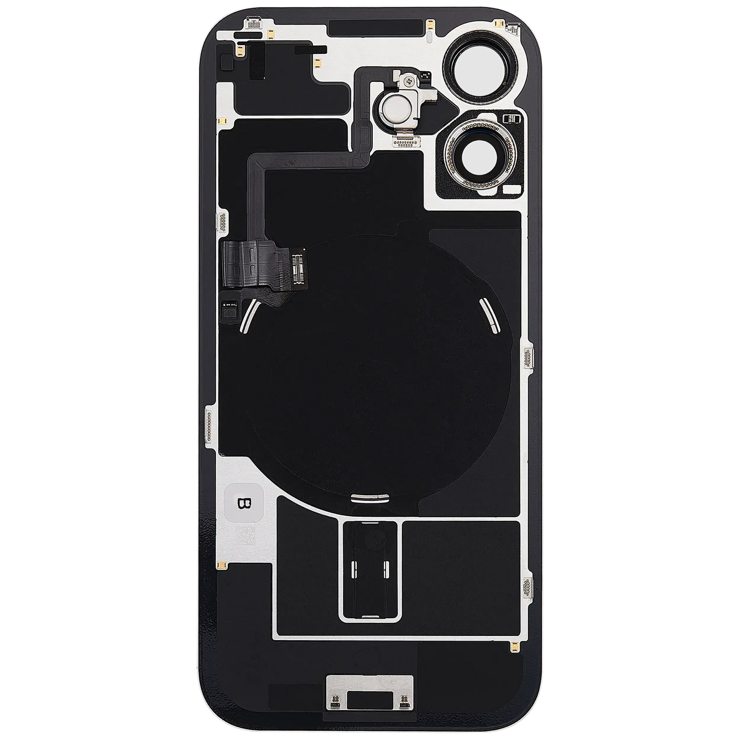 Back Glass w/ MagSafe Magnet & NFC & Flashlight Flex For iPhone 17 (Pull) (Mist Blue)