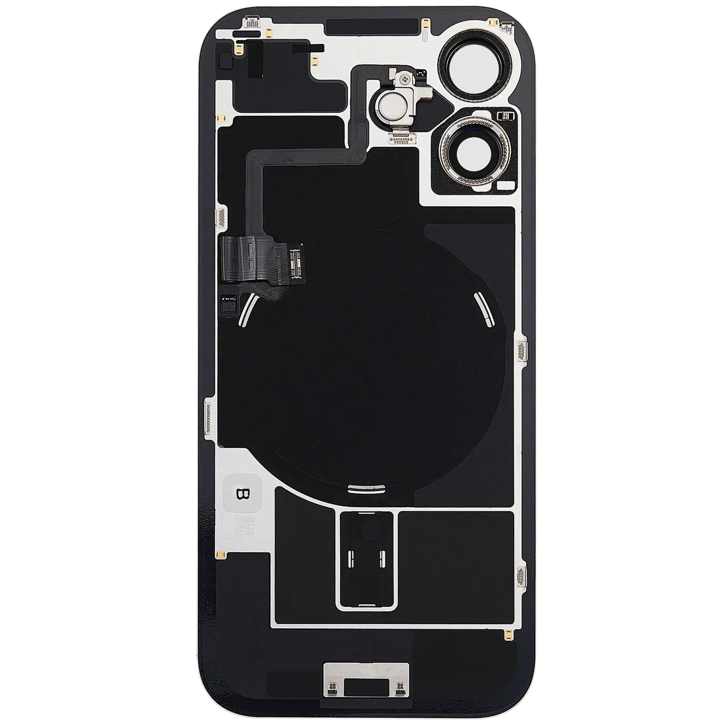 Back Glass w/ MagSafe Magnet & NFC & Flashlight Flex For iPhone 17 (Pull) (White)