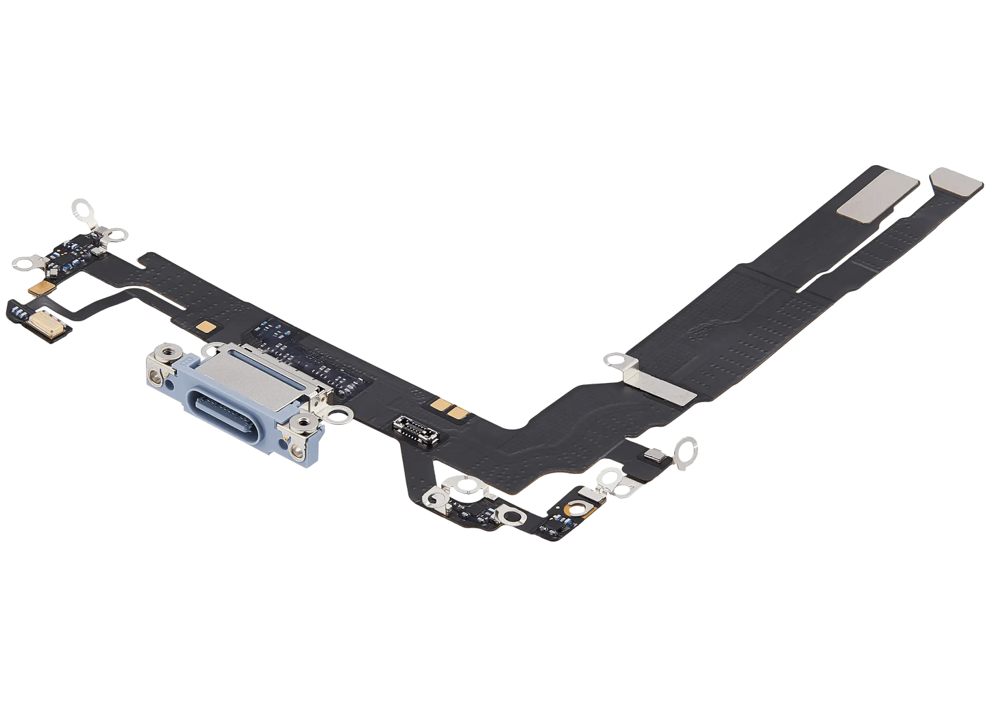 Charging Port Flex Cable For iPhone 17 (Pull) (Mist Blue)