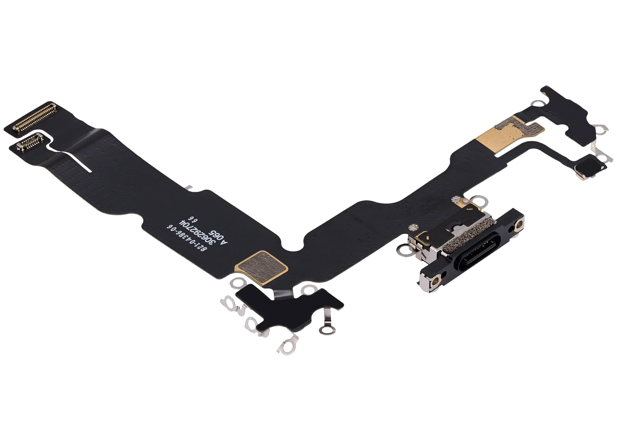 Charging Port Flex Cable For iPhone 15 Plus (Pull) (Black)