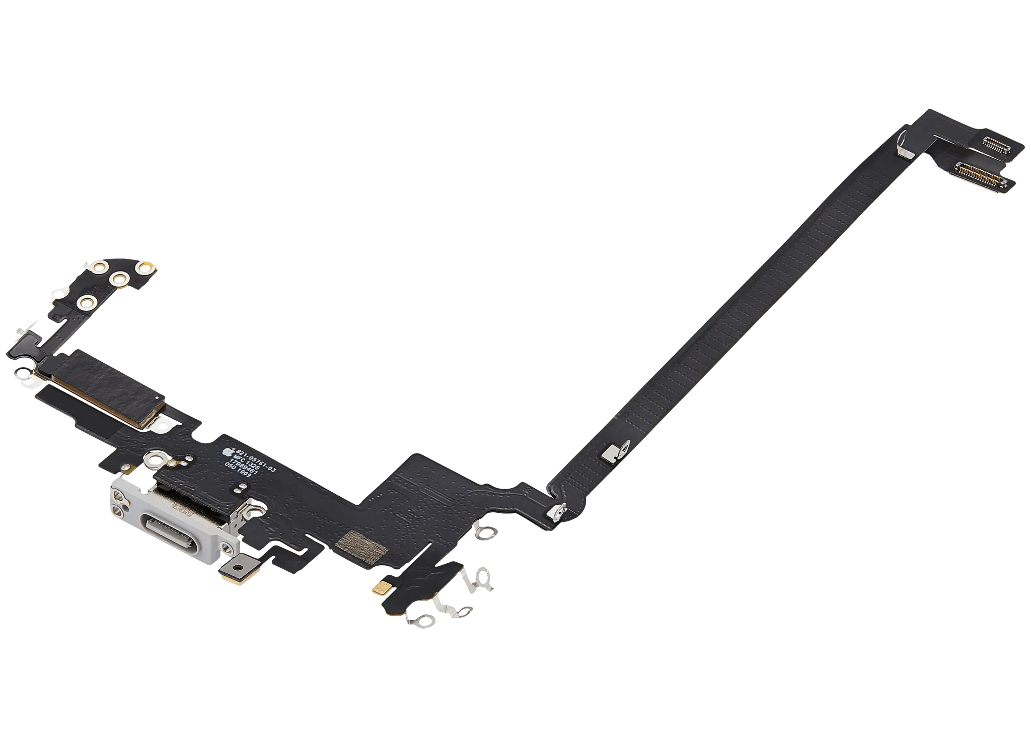 Charging Port Flex Cable For iPhone 17 Pro Max (Pull) (US Version) (Silver)