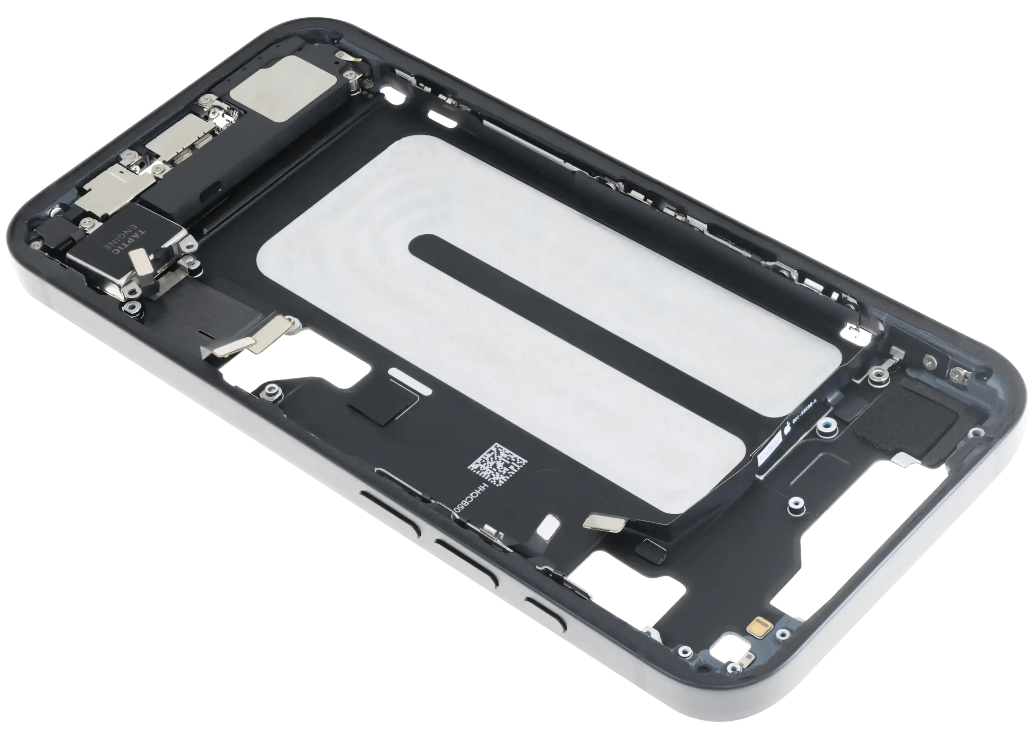 Mid-Frame Housing W/ Charging Port Flex & Small Parts For iPhone 16e (US Version) (Pull) (Black)