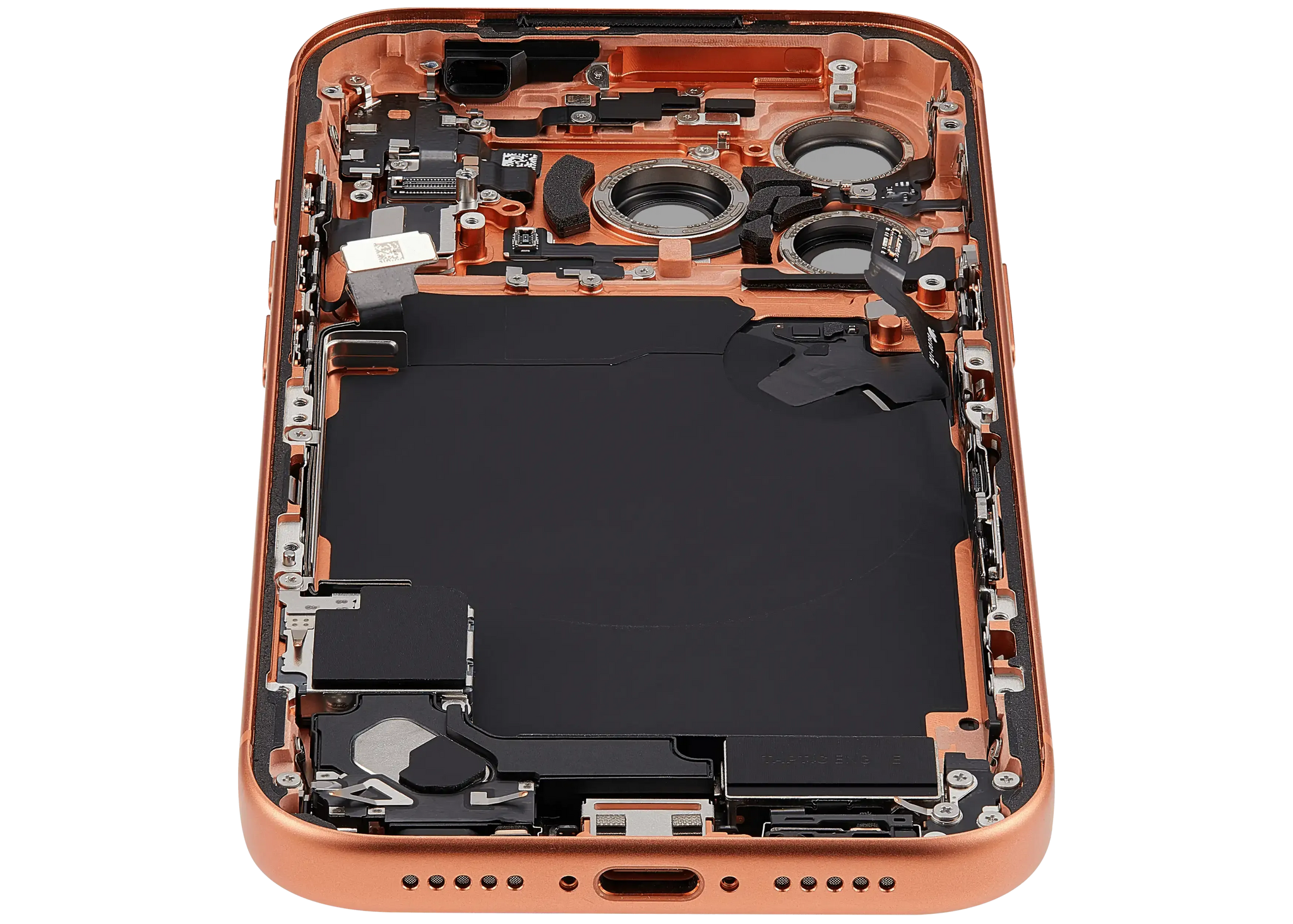 Back Housing W/ Charging Port Flex & Small Parts For iPhone 17 Pro (EU / Global Version) (Pull) (Cosmic Orange)
