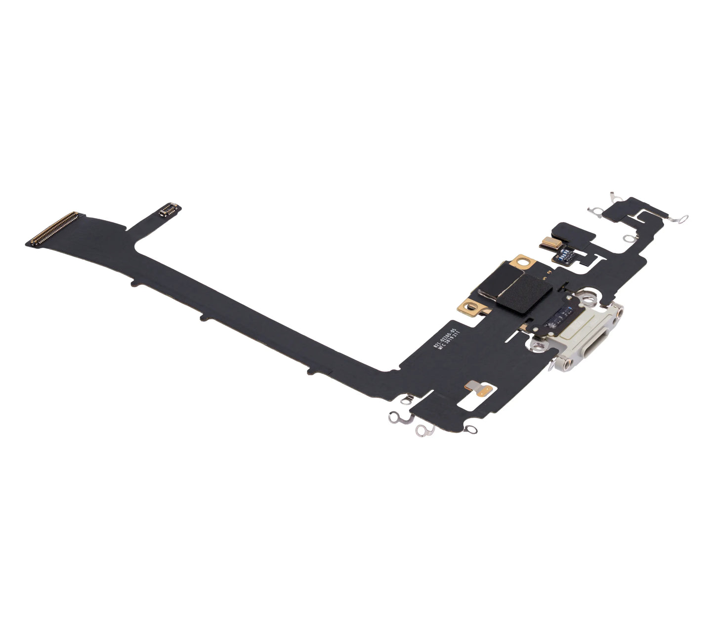 Charging Port Flex Cable With Board For iPhone 11 Pro Max (Used OEM) (Pull) (Silver)