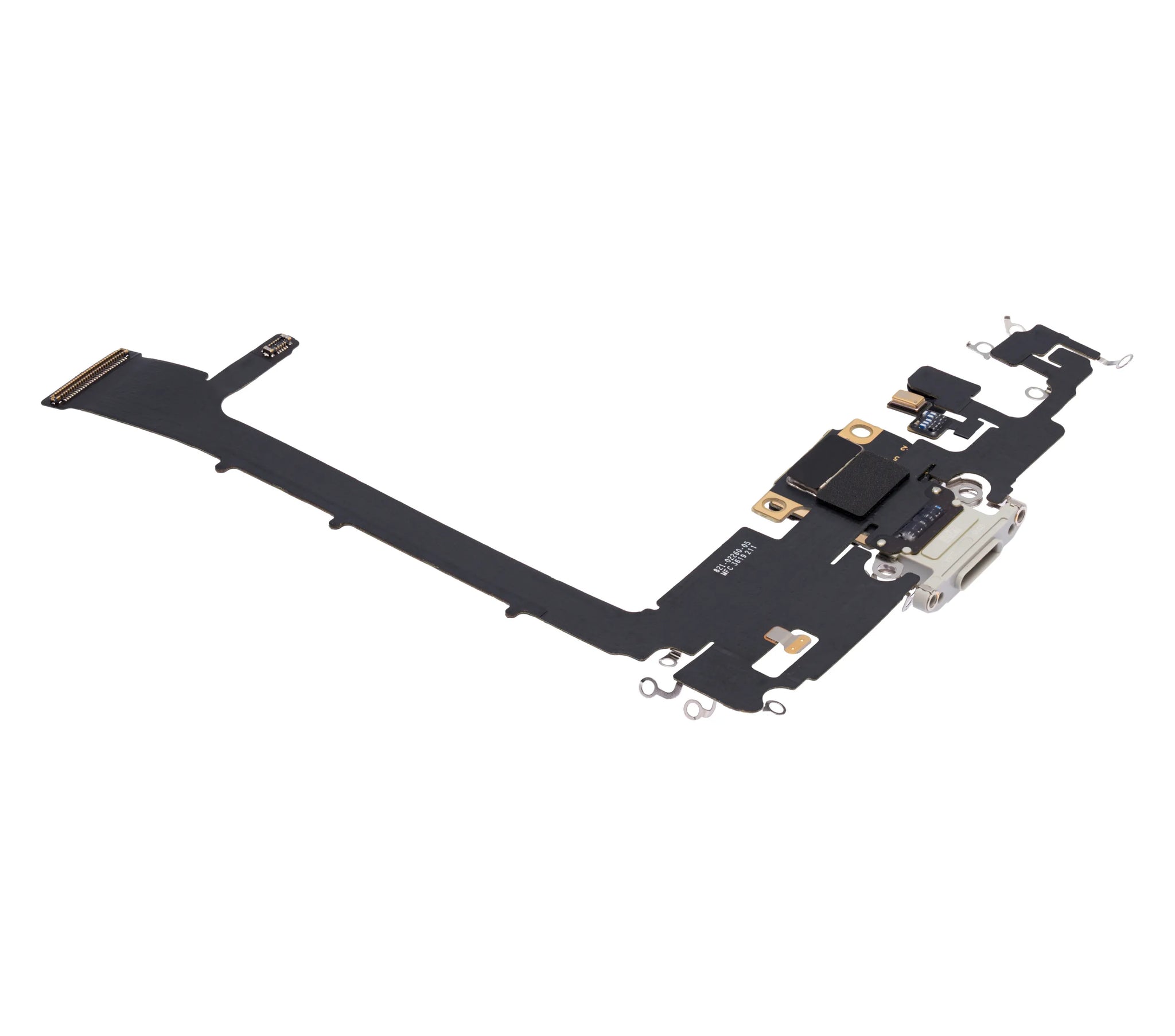 Charging Port Flex Cable With Board For iPhone 11 Pro Max (Used OEM) (Pull) (Silver)