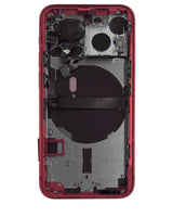 Back Housing W/ Charging Port Flex & Small Parts For iPhone 13 Mini (EU / Global Version) (Used OEM) (Pull) (Red)