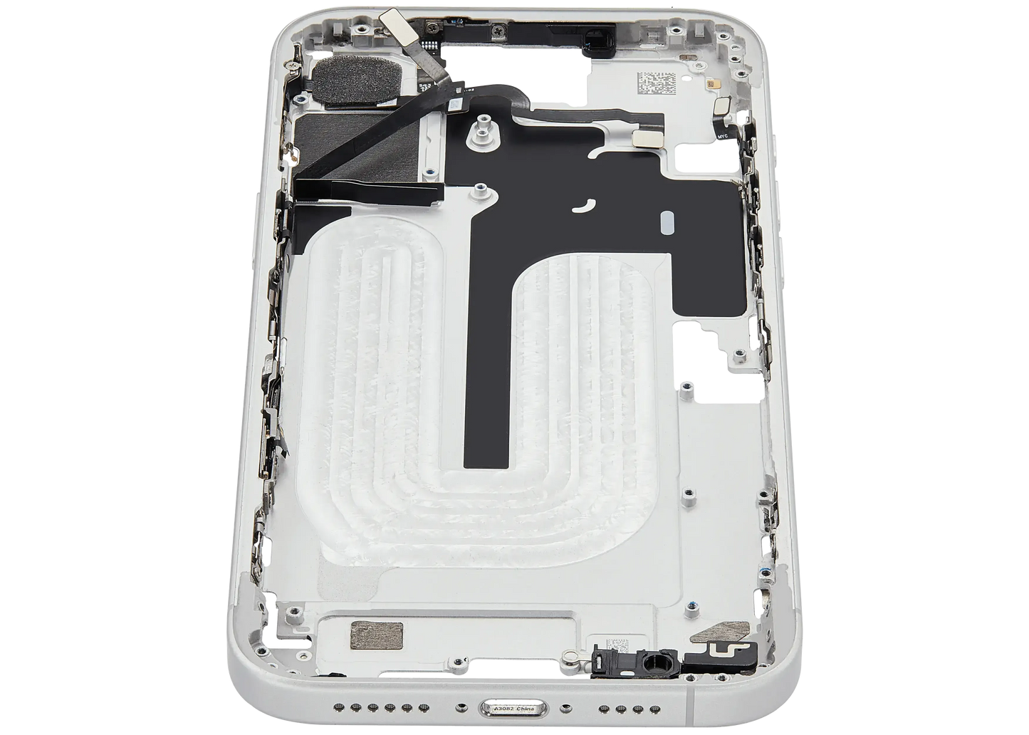Mid-Frame Housing W/ Small Parts For iPhone 16 Plus (US Version) (Pull) (White)