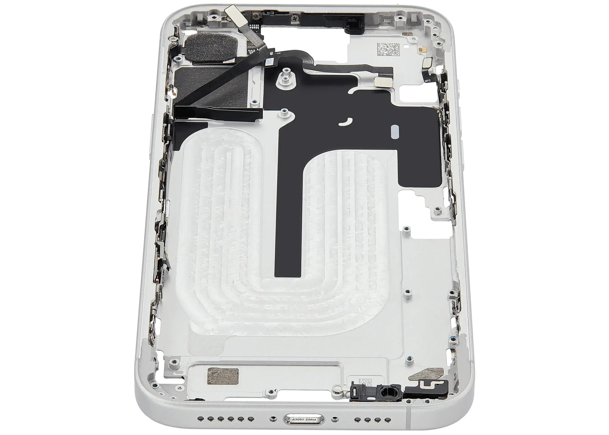 Mid-Frame Housing W/ Small Parts For iPhone 16 Plus (US Version) (Pull) (White)