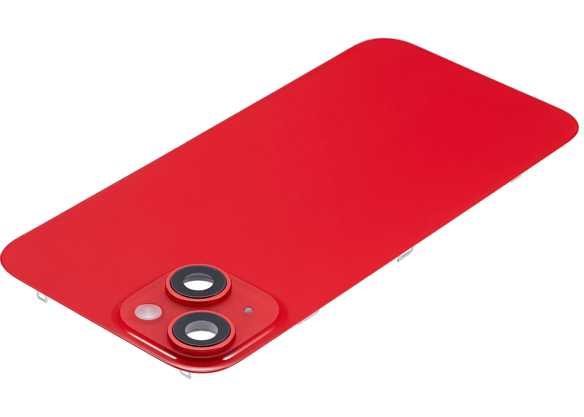 Back Glass w/ MagSafe Magnet & NFC & Flashlight Flex For iPhone 14 (Pull) (Red)