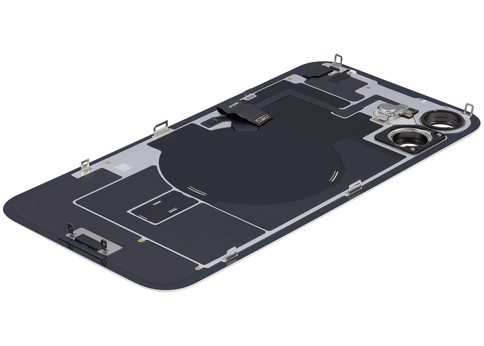 Back Glass w/ MagSafe Magnet & NFC & Flashlight Flex For iPhone 16 Plus (Pull) (White)