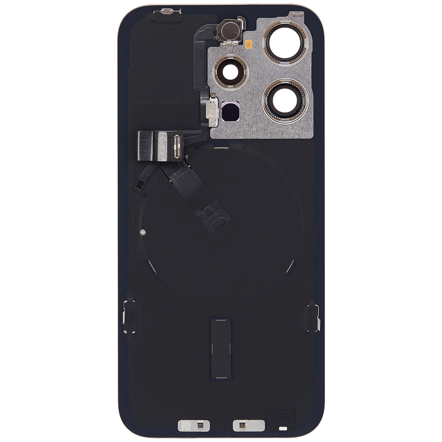 Back Glass w/ MagSafe Magnet & NFC & Flashlight Flex For iPhone 15 Pro (Pull) (Natural Titanium)