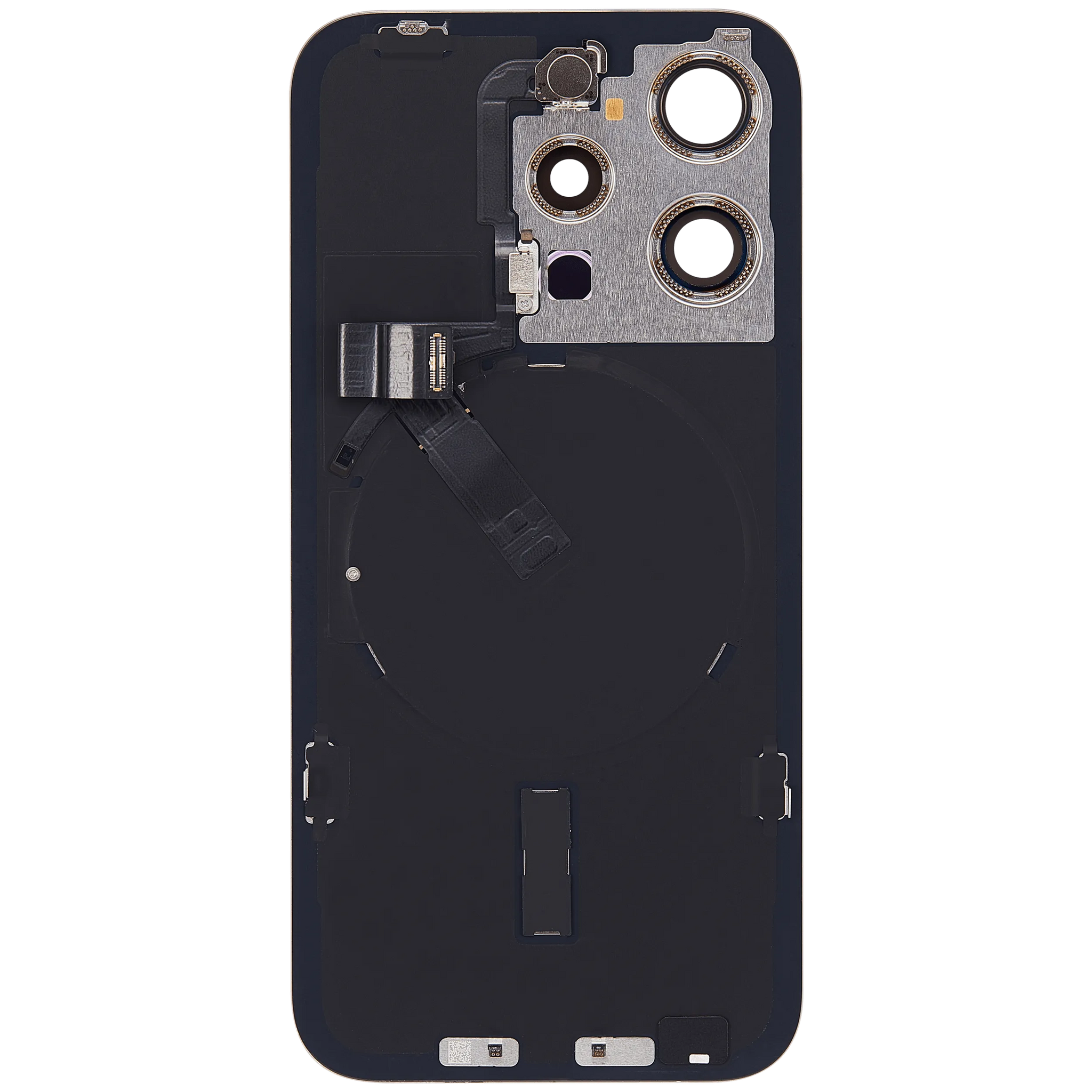 Back Glass w/ MagSafe Magnet & NFC & Flashlight Flex For iPhone 15 Pro (Pull) (Natural Titanium)