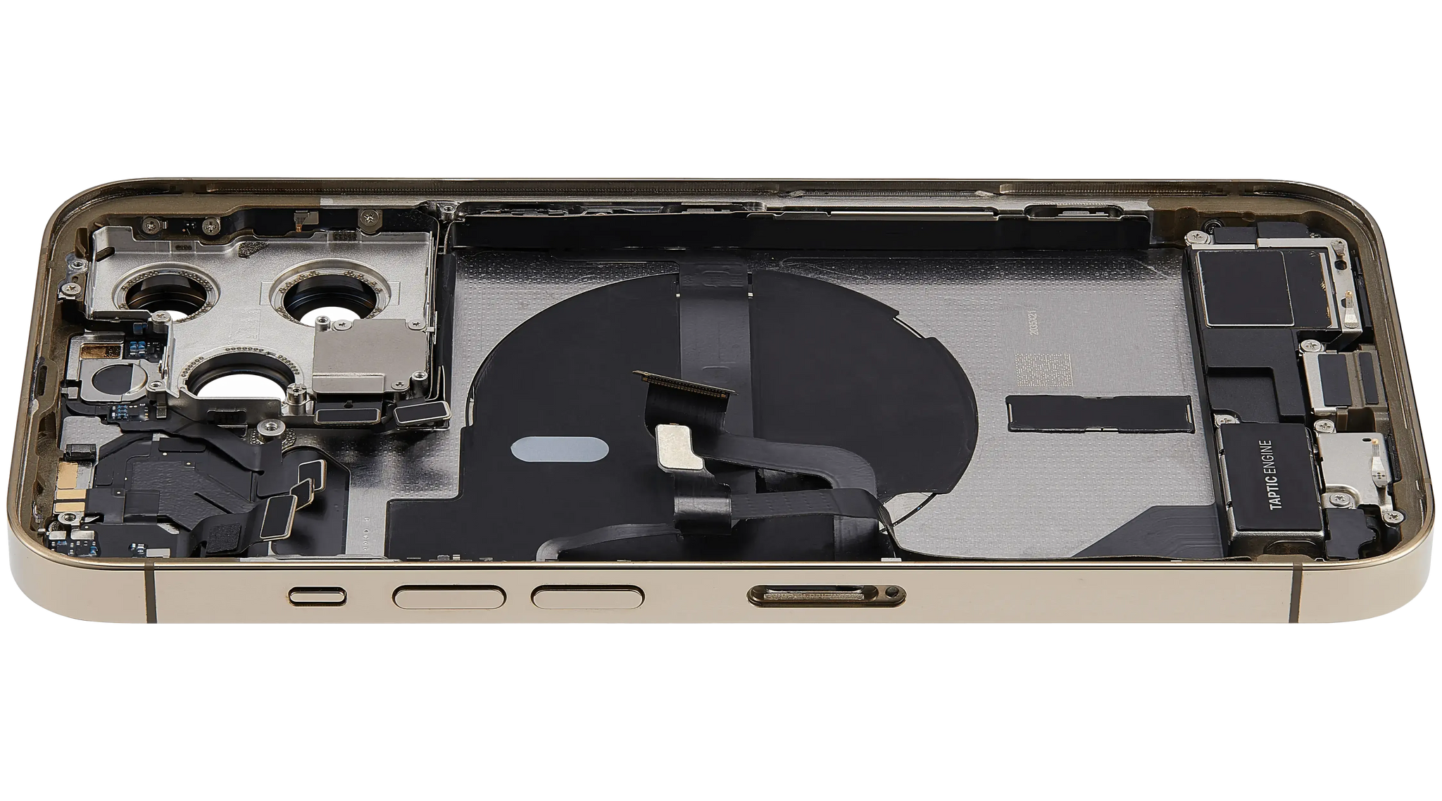 Back Housing W/ Charging Port Flex & Small Parts For iPhone 13 Pro (US Version) (Used OEM) (Pull) (Gold)