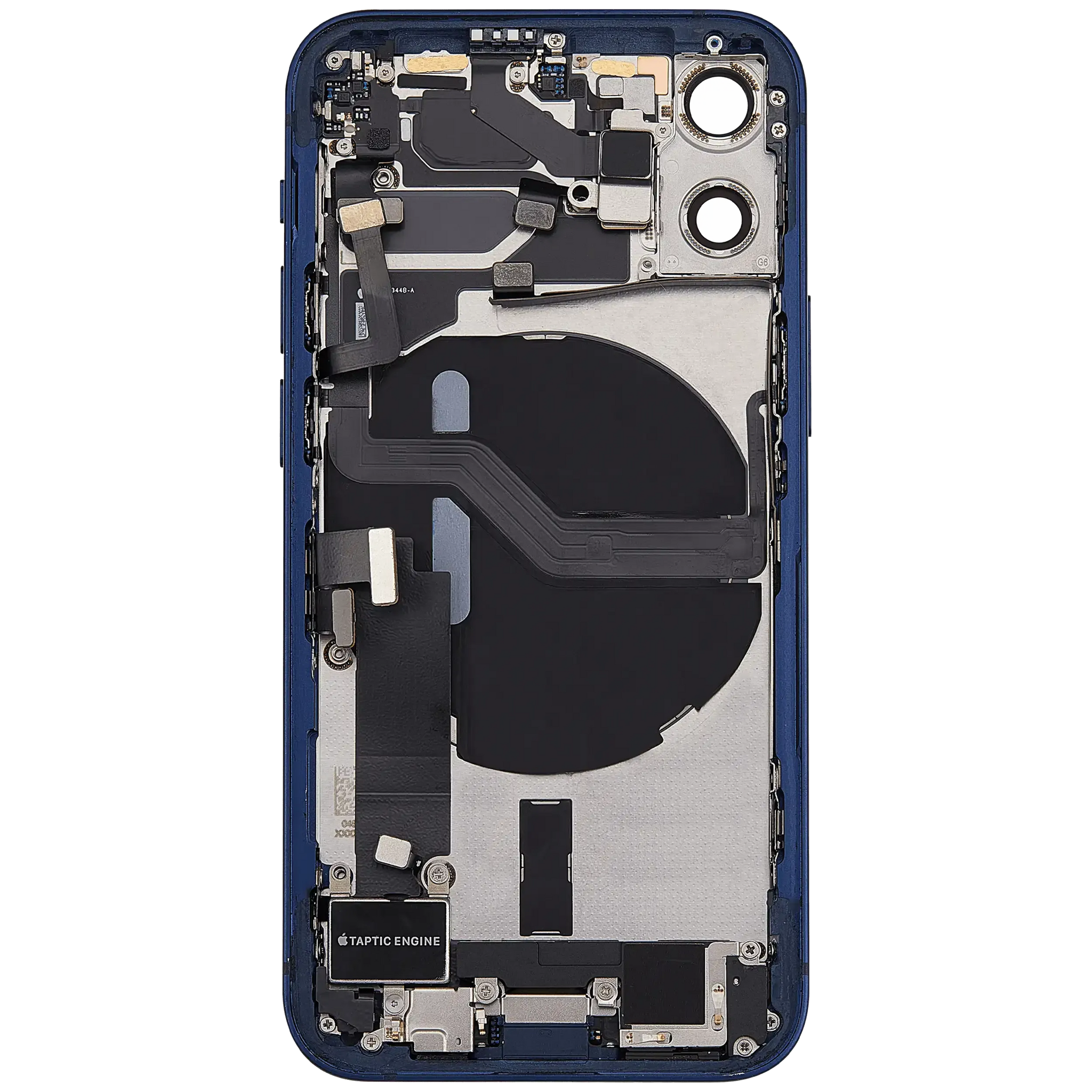 Back Housing W/ Charging Port Flex & Small Parts For iPhone 12 Mini (US Version) (Pull) (Blue)