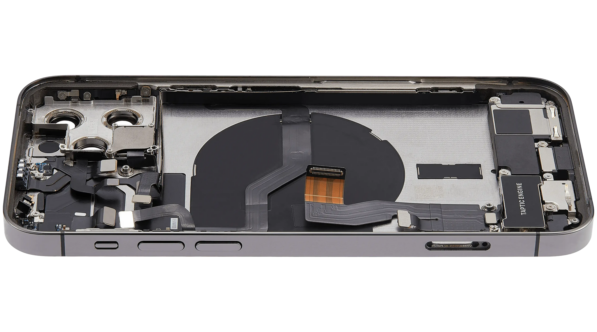 Back Housing W/ Charging Port Flex & Small Parts For iPhone 12 Pro (US Version) (Pull) (Graphite)