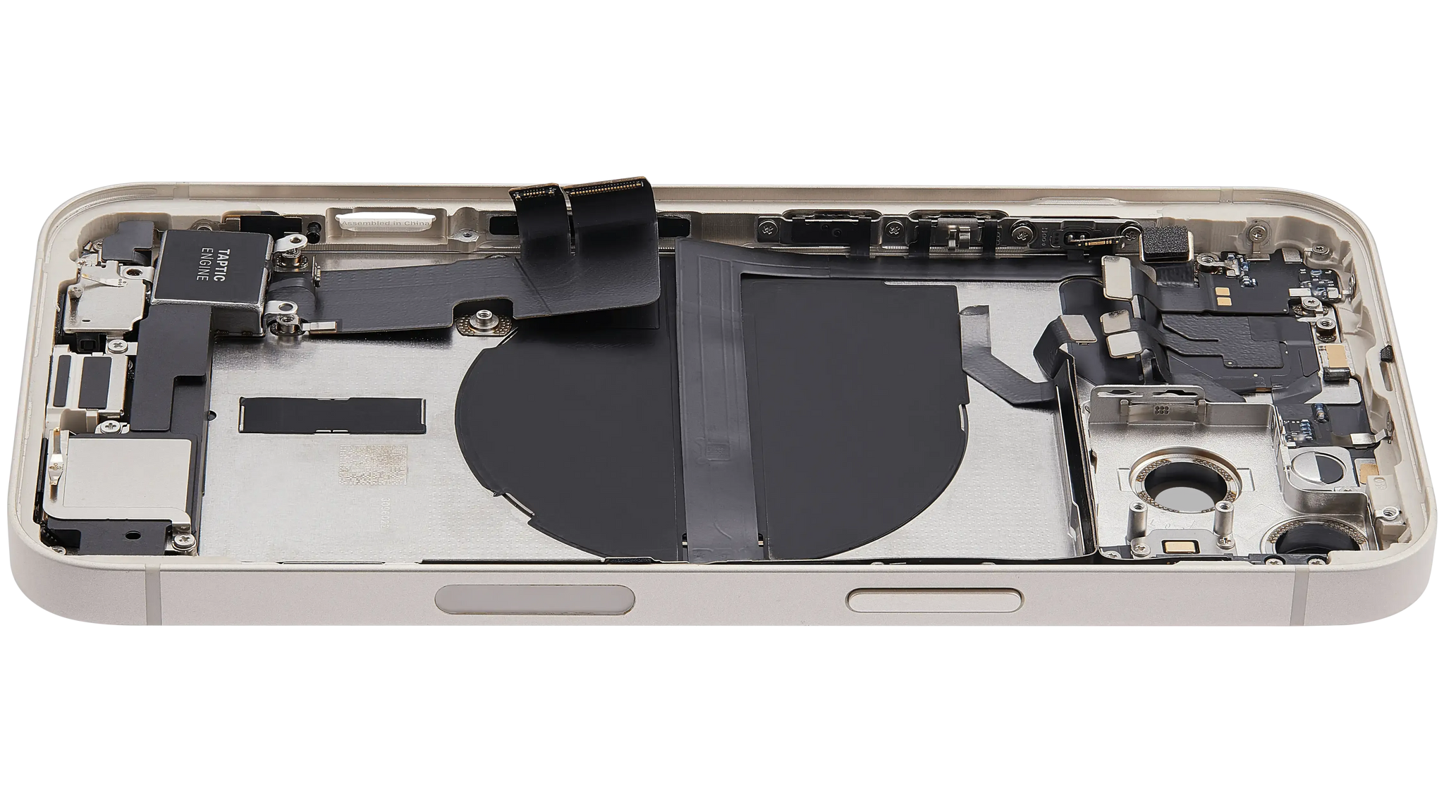 Back Housing W/ Charging Port Flex & Small Parts For iPhone 13 (US Version) (Used OEM) (Pull) (Starlight)