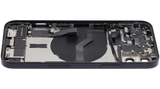 Back Housing W/ Charging Port Flex & Small Parts For iPhone 12 (US Version) (Used OEM) (Pull) (Black)