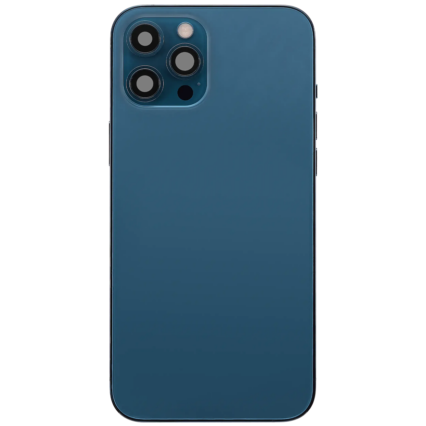 Back Housing W/ Charging Port Flex & Small Parts For iPhone 12 Pro Max (EU / Global Version) (Used OEM) (Pull) (Pacific Blue)
