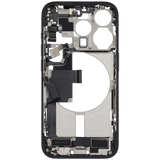 Mid-Frame Housing W/ Charging Port Flex & Small Parts For iPhone 15 Pro (US Version) (Pull) (Blue Titanium)