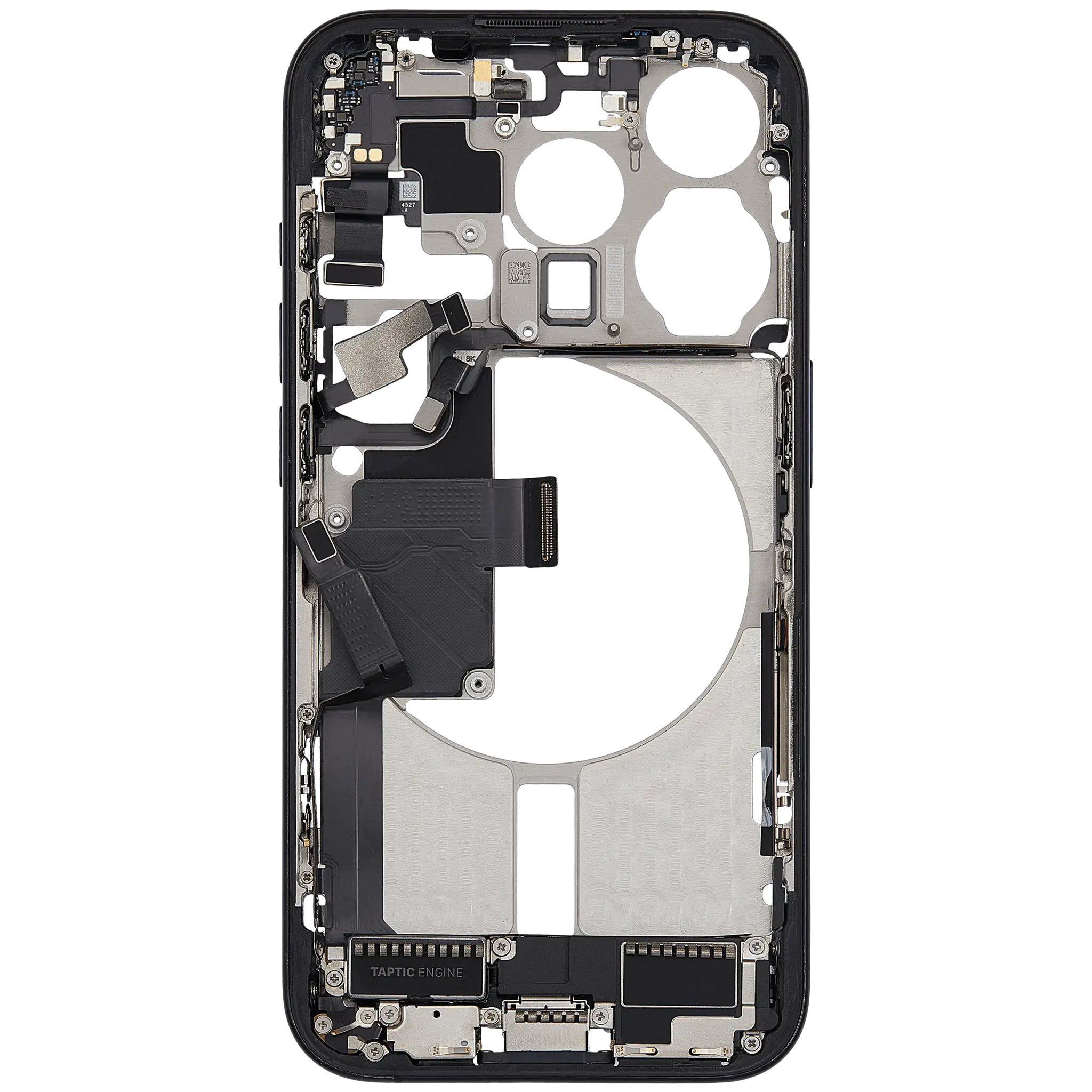 Mid-Frame Housing W/ Charging Port Flex & Small Parts For iPhone 15 Pro (US Version) (Pull) (Blue Titanium)