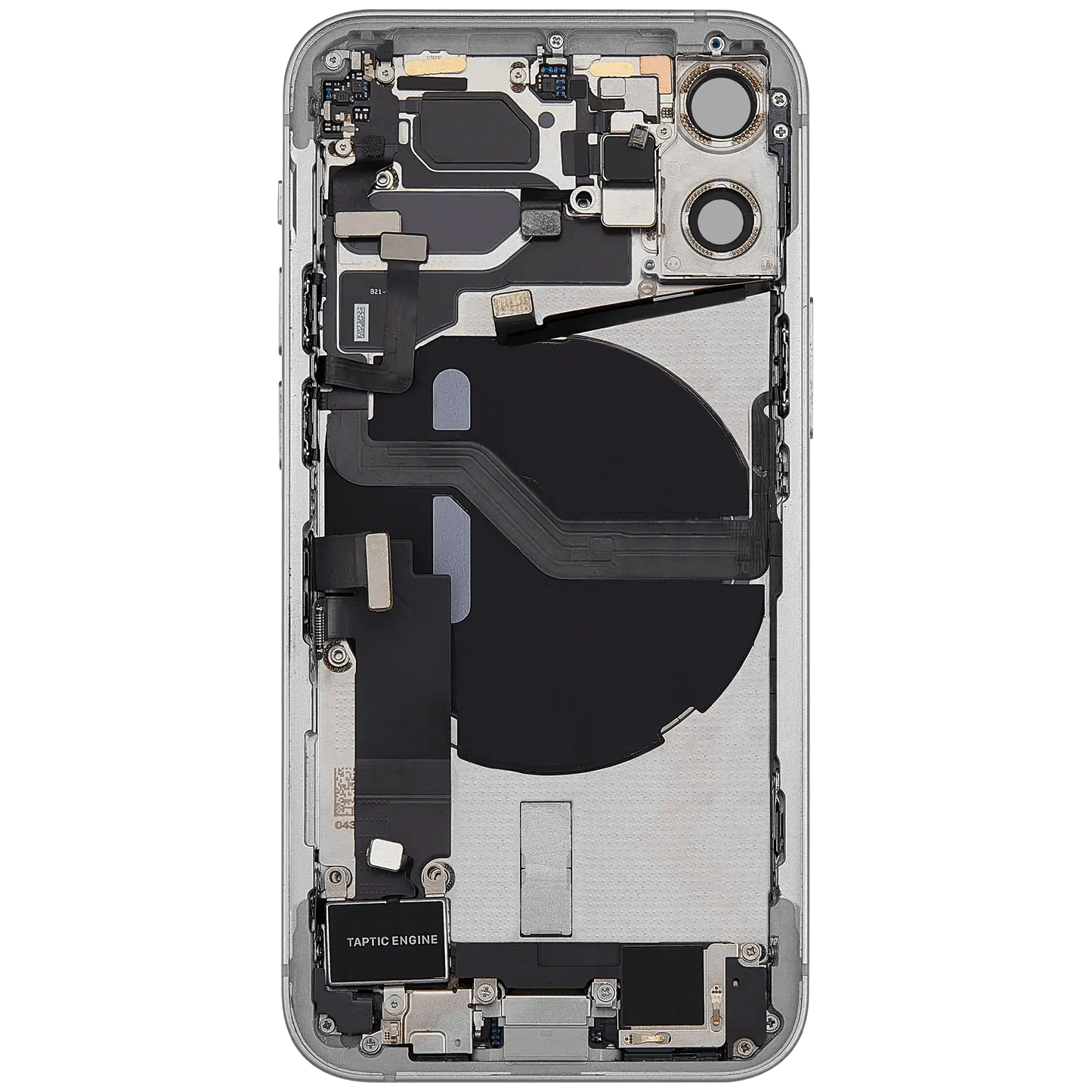 Back Housing W/ Charging Port Flex & Small Parts For iPhone 12 Mini (EU / Global Version) (Pull) (White)