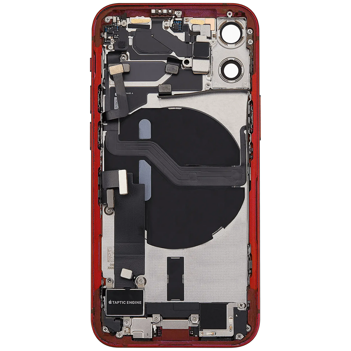 Back Housing W/ Charging Port Flex & Small Parts For iPhone 12 Mini (US Version) (Pull) (Red)