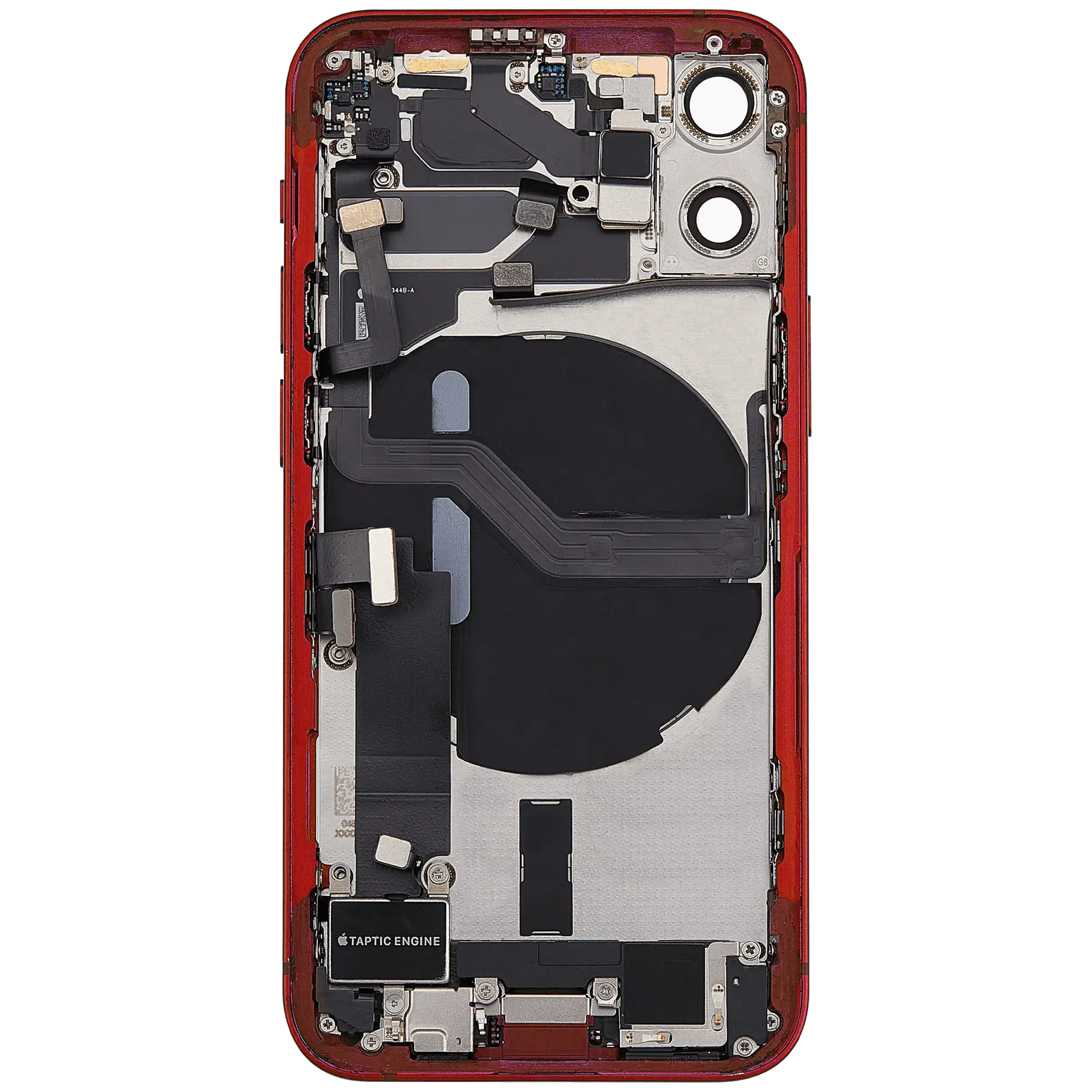 Back Housing W/ Charging Port Flex & Small Parts For iPhone 12 Mini (US Version) (Pull) (Red)
