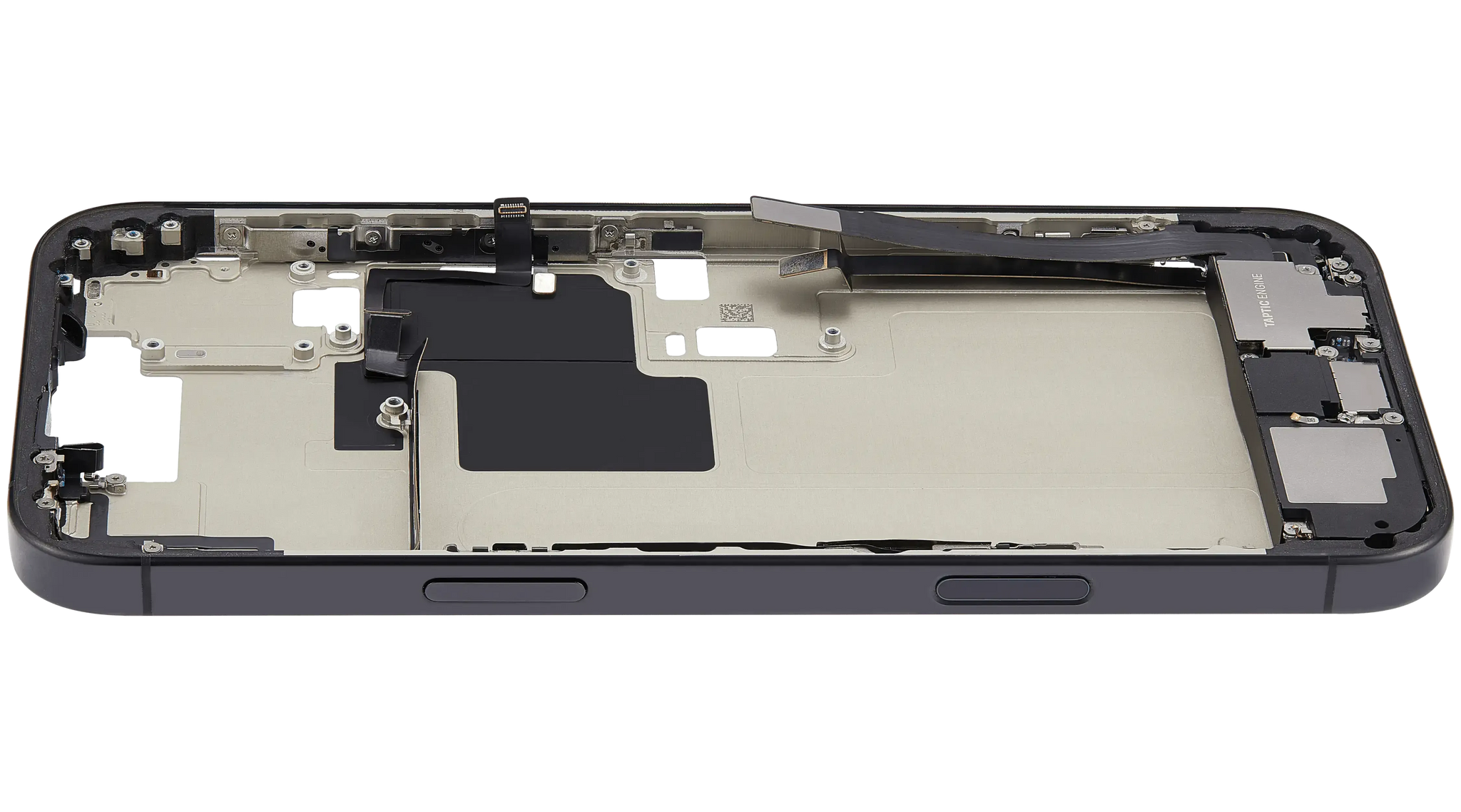 Mid-Frame Housing W/ Charging Port Flex & Small Parts For iPhone 16 Pro Max (US Version) (Pull) (Black Titanium)