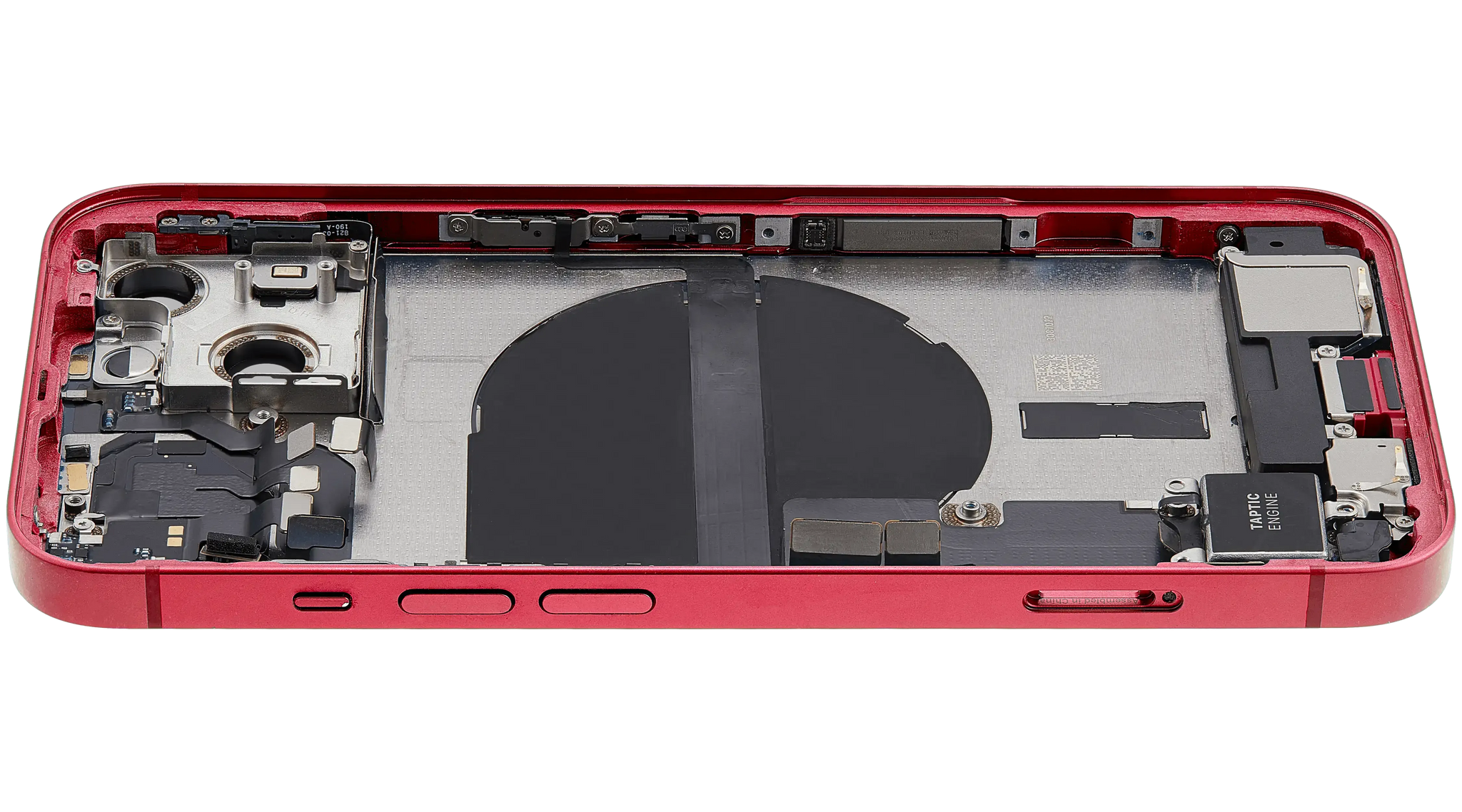 Back Housing W/ Charging Port Flex & Small Parts For iPhone 13 (US Version) (Used OEM) (Pull) (Red)