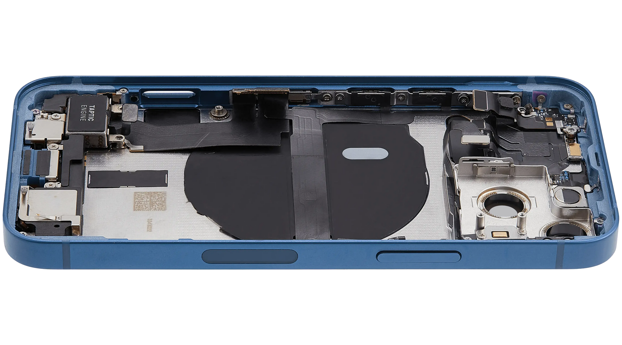 Back Housing W/ Charging Port Flex & Small Parts For iPhone 13 Mini (US Version) (Used OEM) (Pull) (Blue)