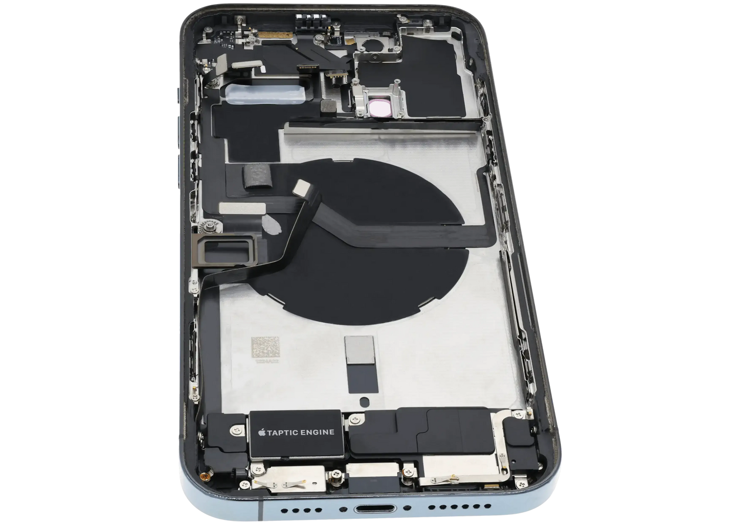 Back Housing W/ Charging Port Flex & Small Parts For iPhone 12 Pro Max (US Version) (Used OEM) (Pull) (Pacific Blue)