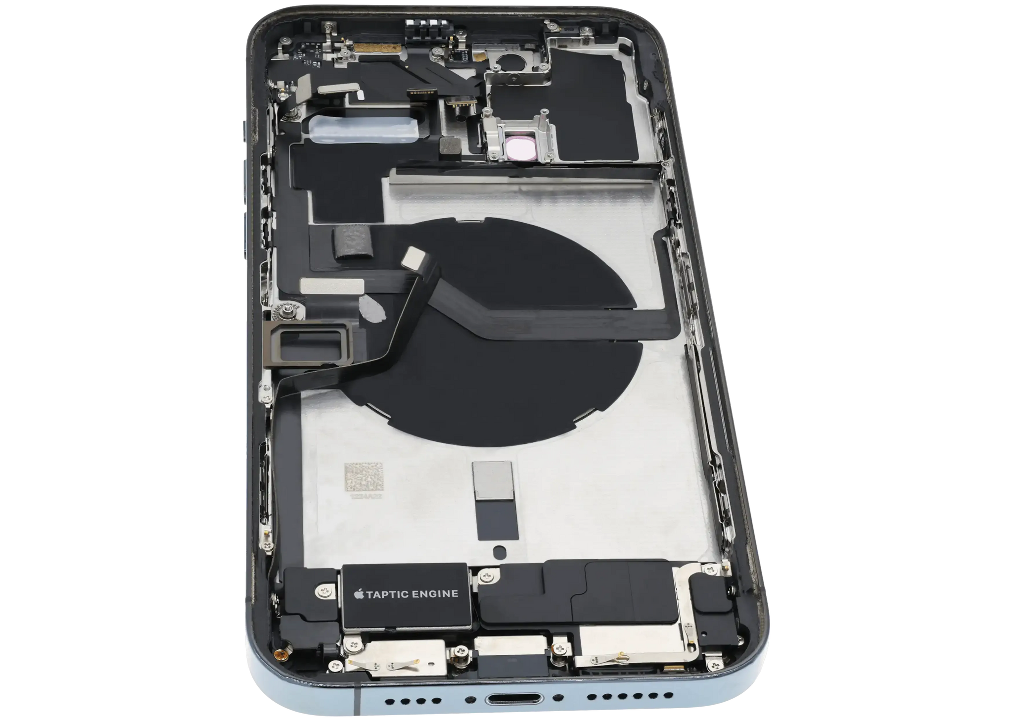 Back Housing W/ Charging Port Flex & Small Parts For iPhone 12 Pro Max (US Version) (Used OEM) (Pull) (Pacific Blue)